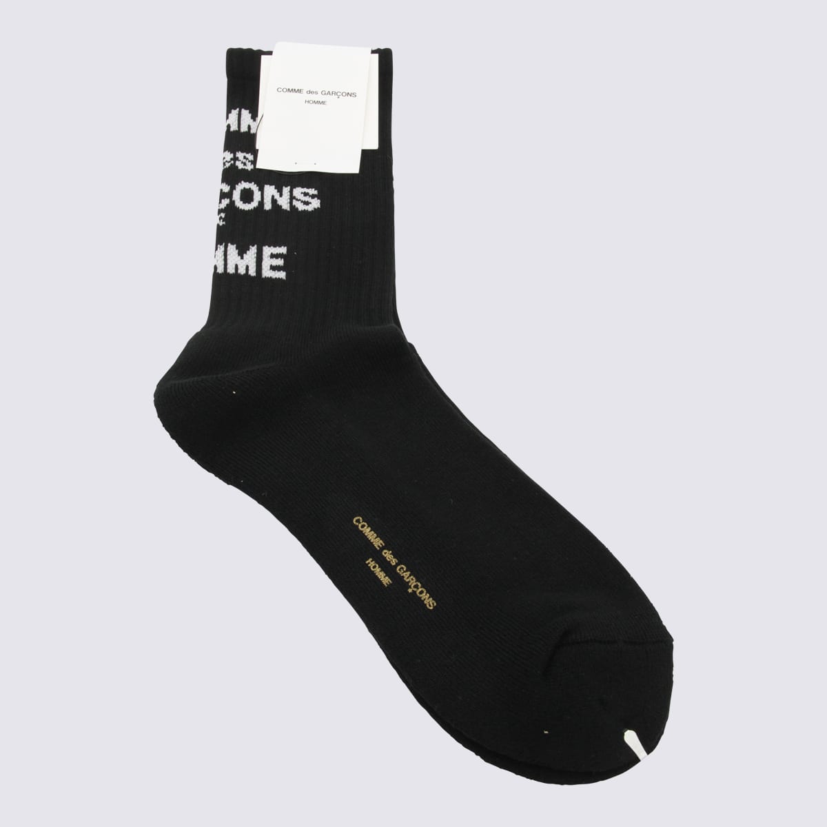 Shop Comme Des Garçons Homme Deux Black Cotton Socks