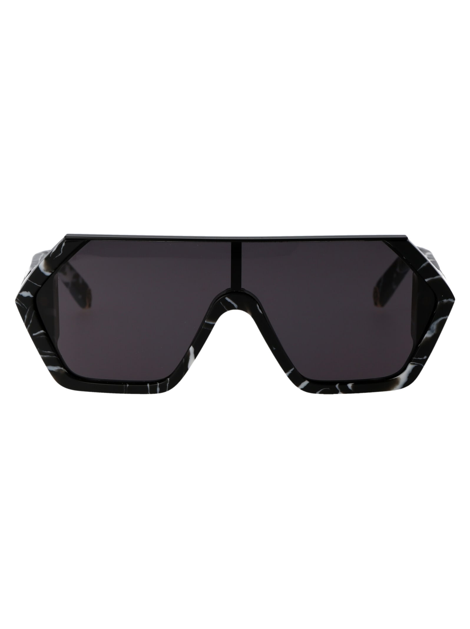 Shop Philipp Plein Spp047 Sunglasses In 0z21 Nero Marmorizzato