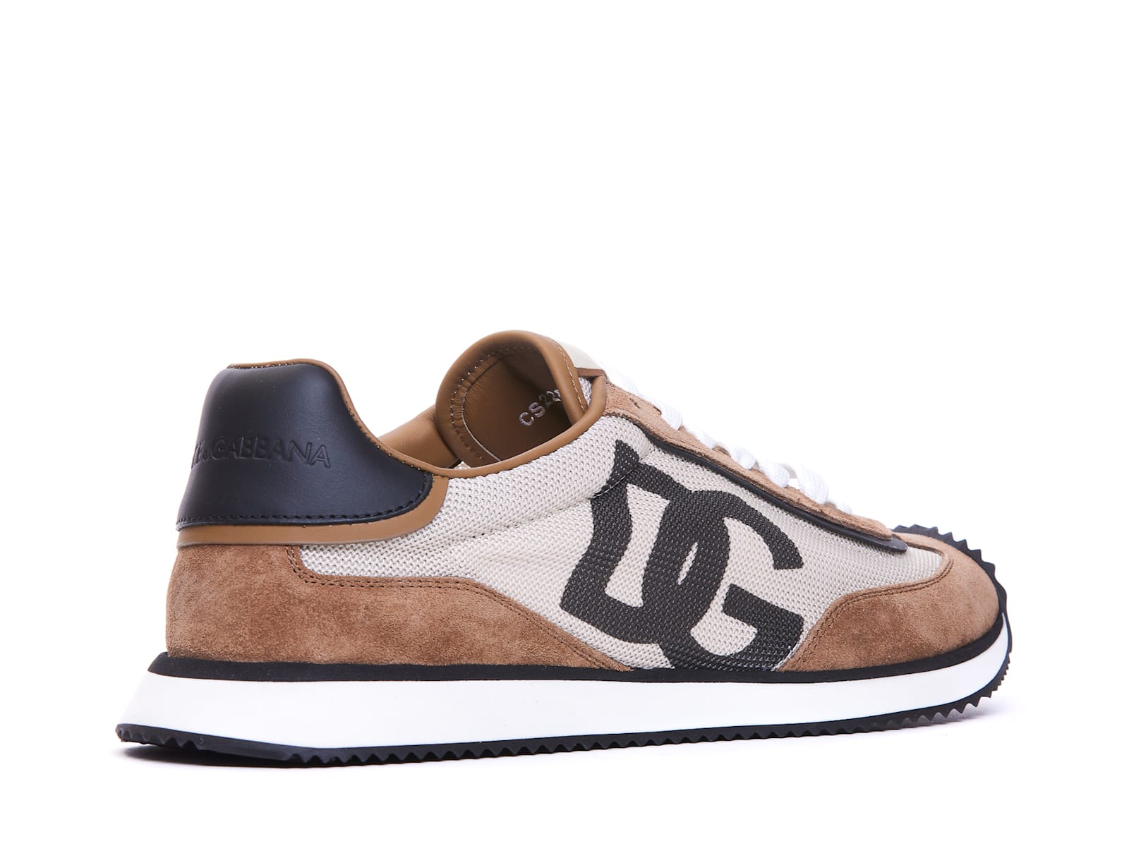 Shop Dolce & Gabbana Aria Dg Runner Sneakers In Brown