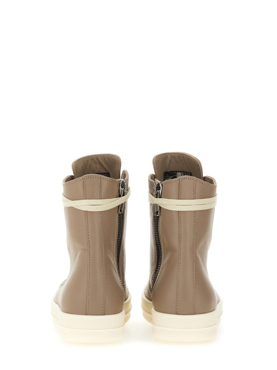 Rick Owens Hollywood High Top Sneakers Flesh And Milk In Neutral