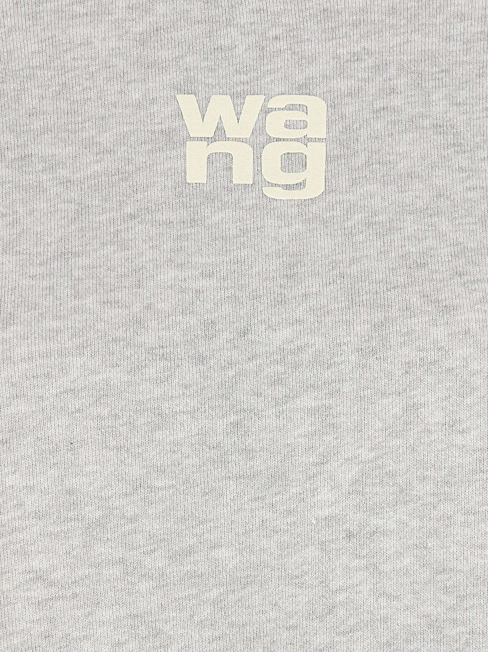 Shop Alexander Wang T Essential Terry Sweatshirt In Gray