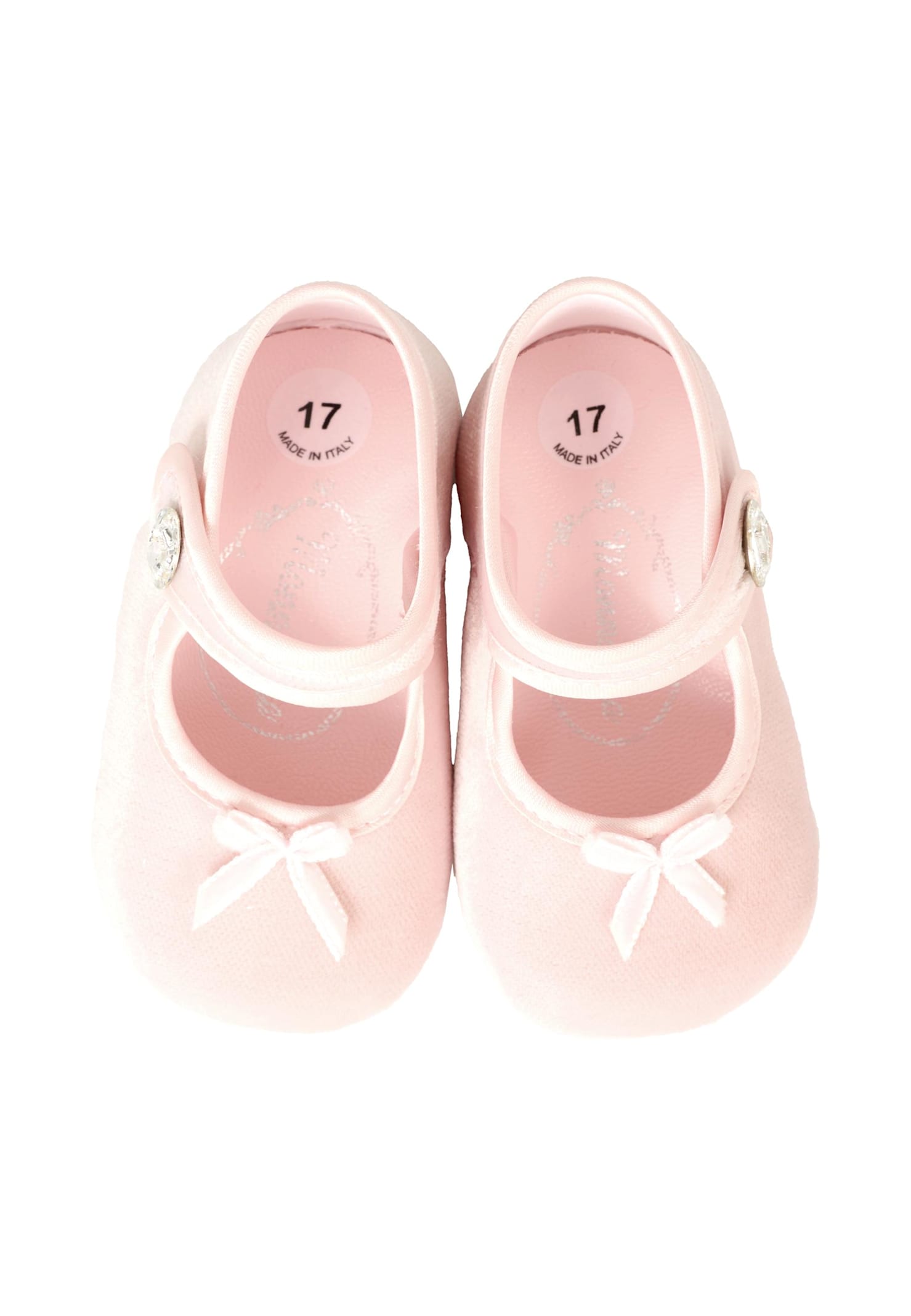 Monnalisa Pink Ballet Flats For Baby Girl In Pink
