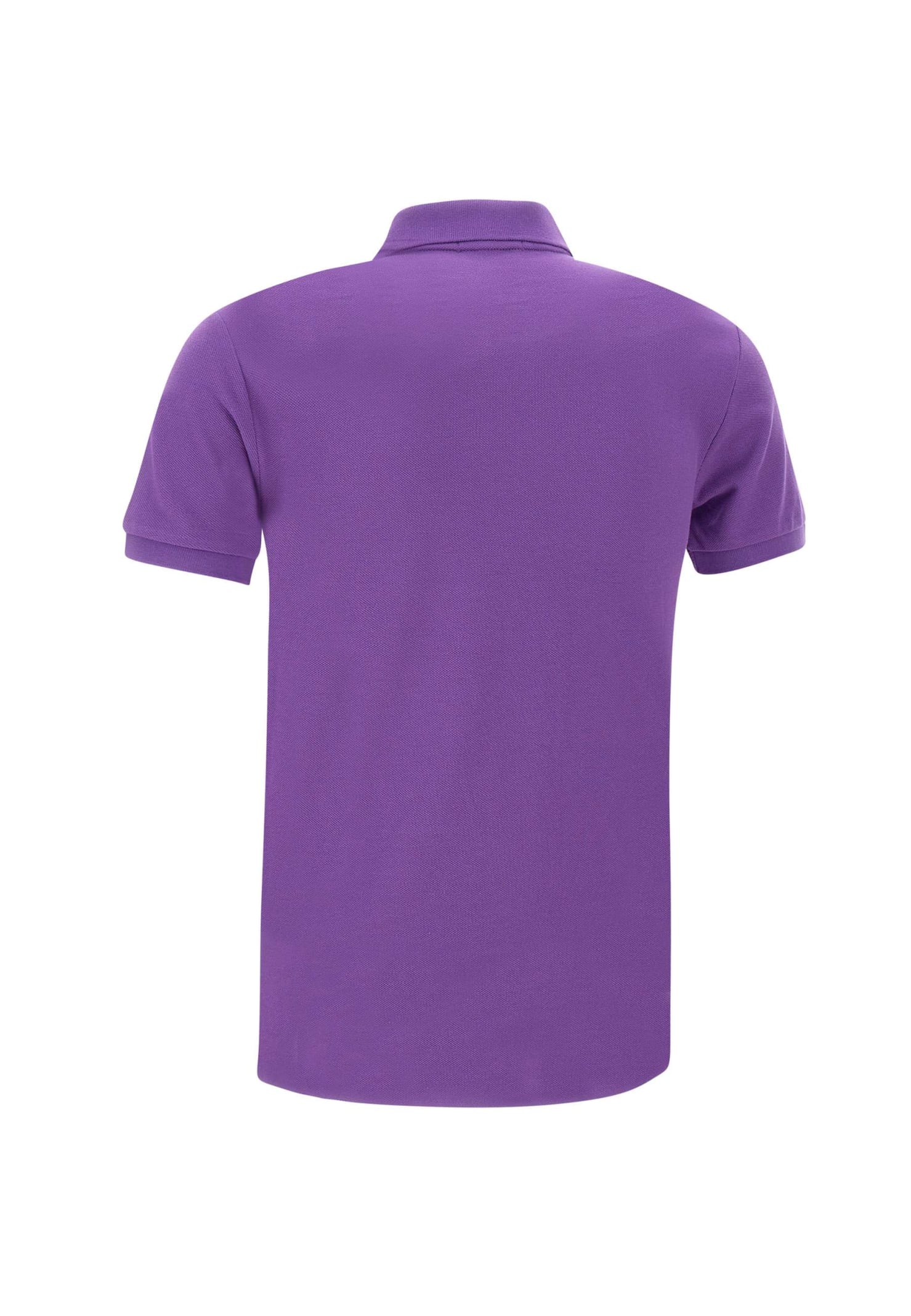 Shop Polo Ralph Lauren Core Replen Cotton Piquet Polo Shirt In Purple