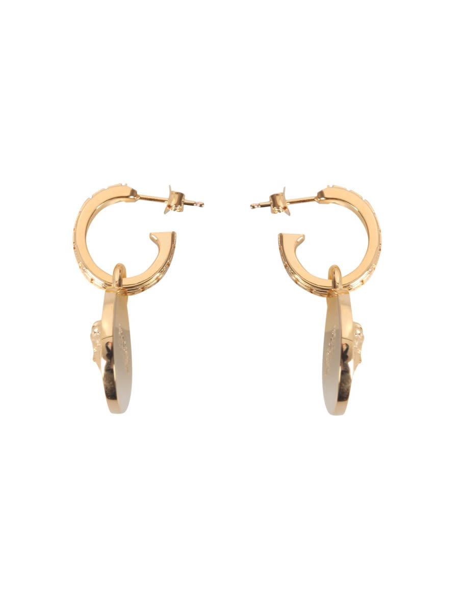 Shop Versace Earrings With Greek Jellyfish In White