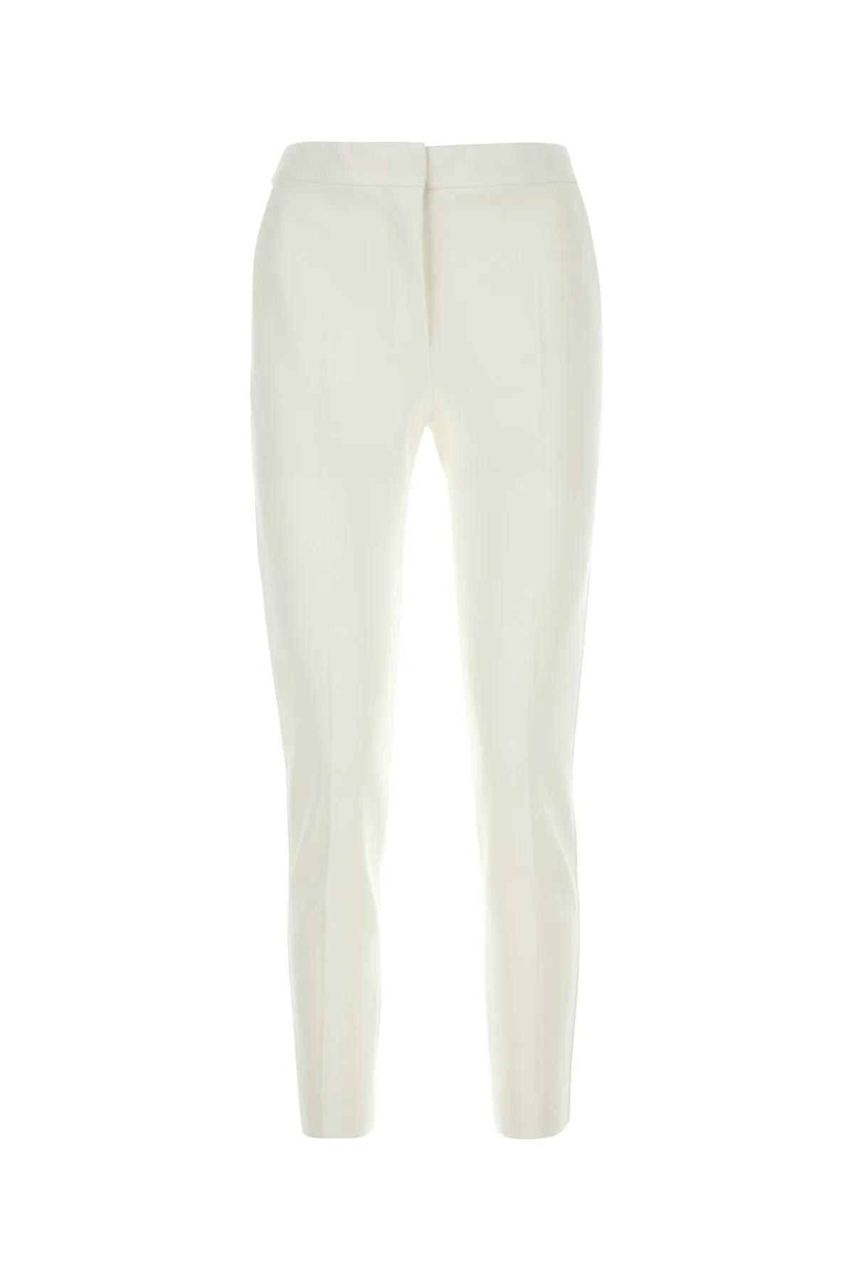 Shop Max Mara White Stretch Viscose Blend Pegno Pant