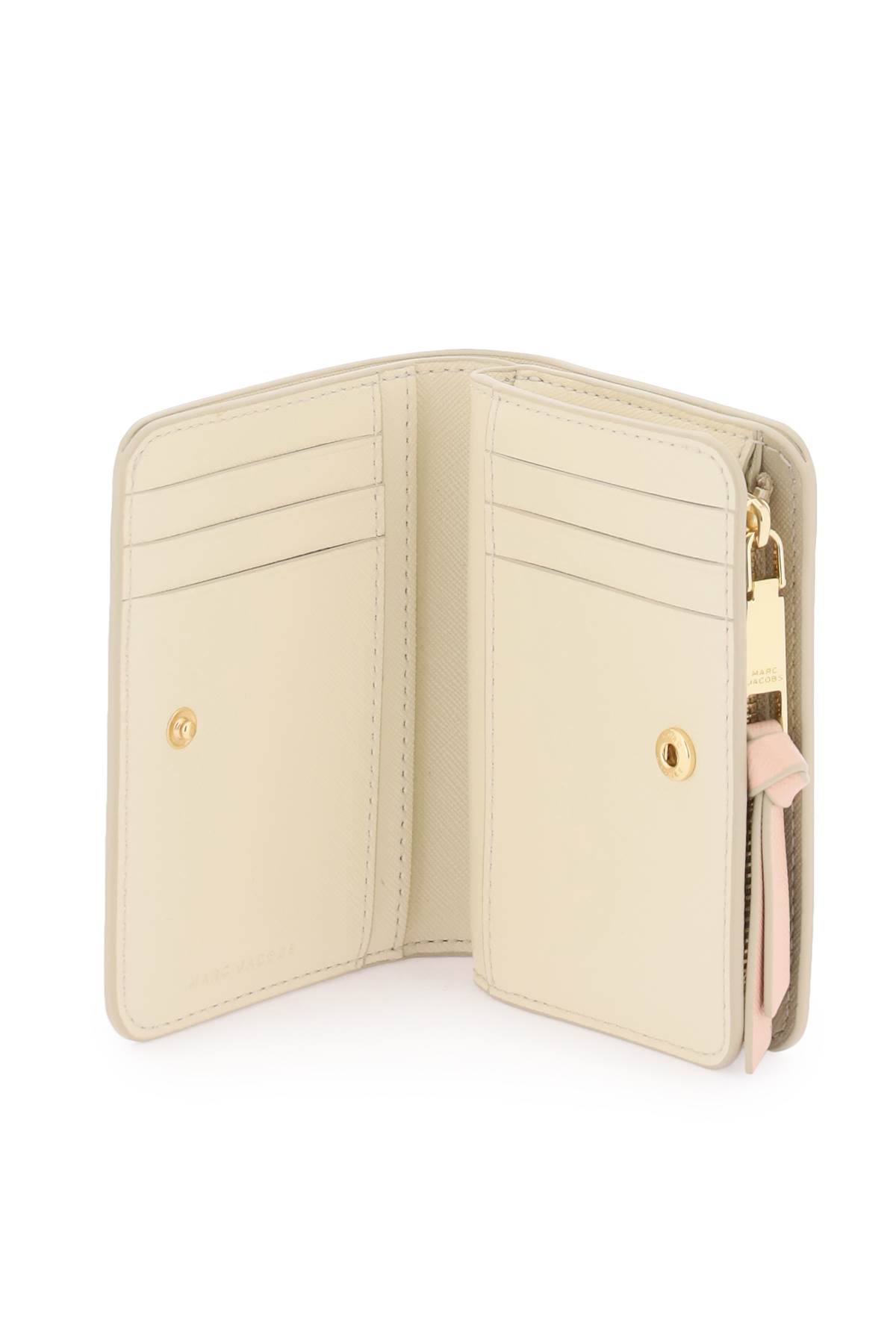 Marc Jacobs Compact Wallet The Utility Snapshot Mini Accessories In Khaki Multi (beige)