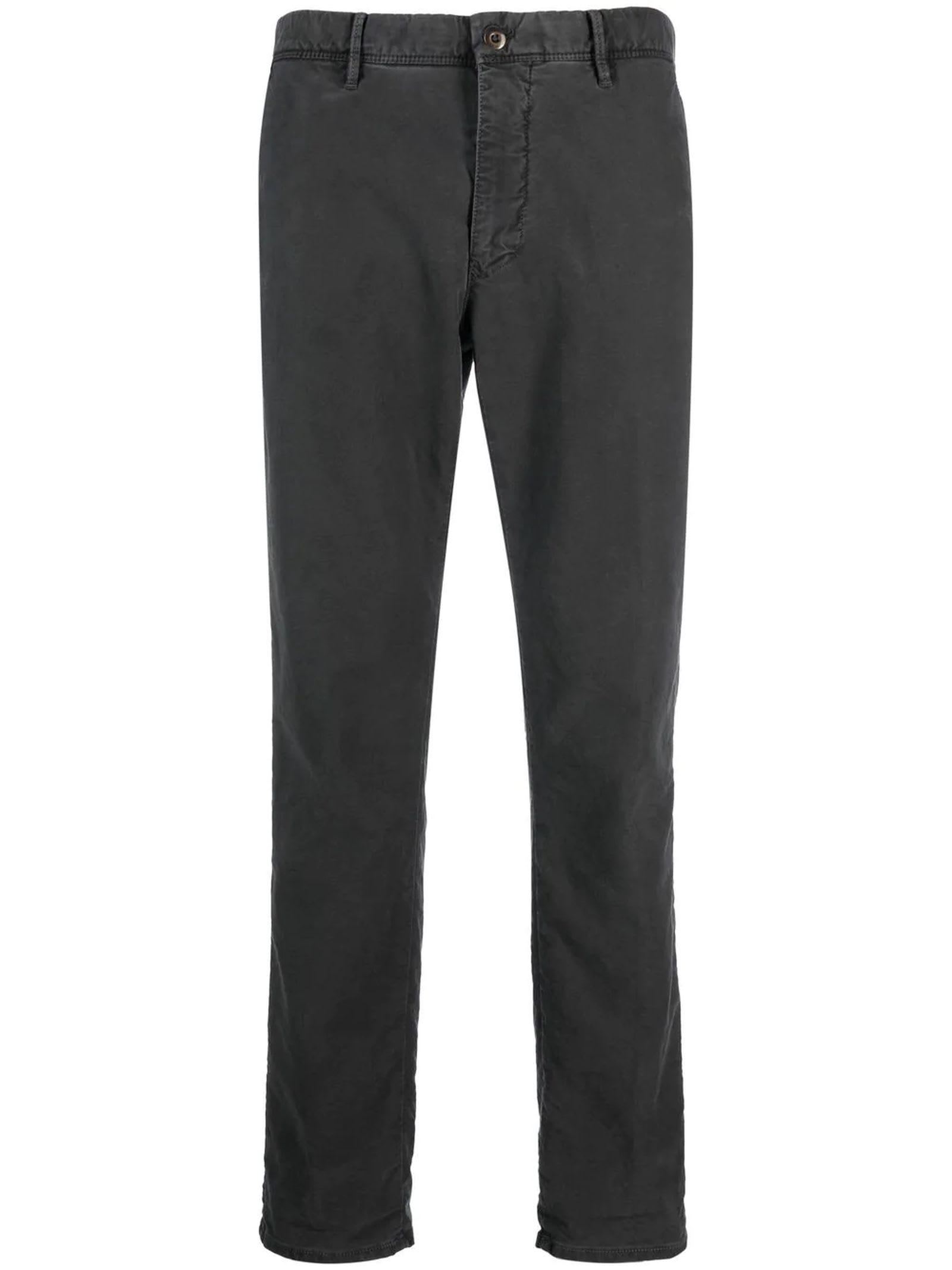 Incotex Dark Grey Cotton Trousers