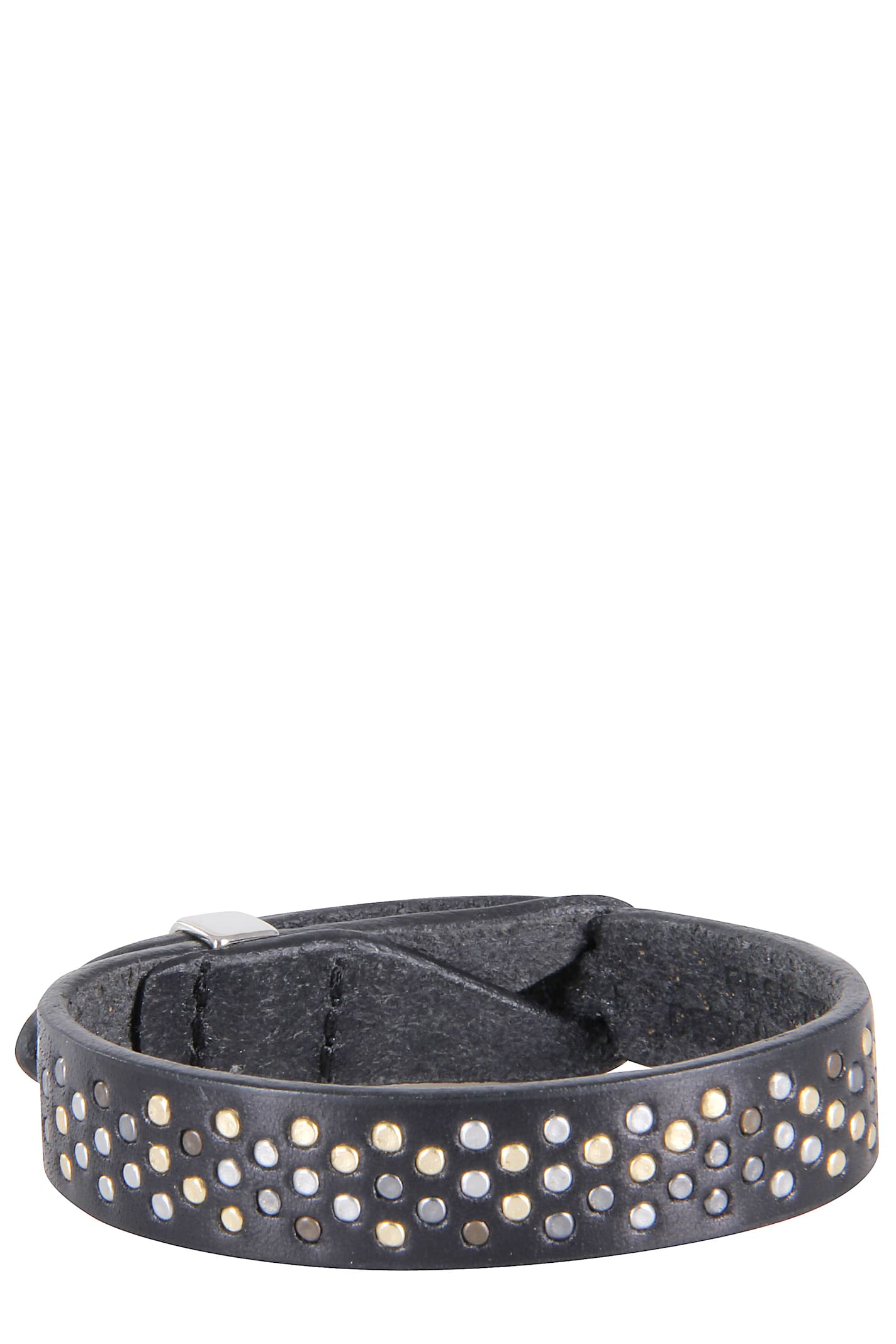 Orciani Bracciale Nobukle In Cuoio In Black