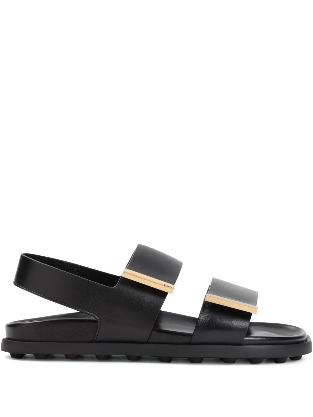 Tod's Leather Slingback Sandals In Black