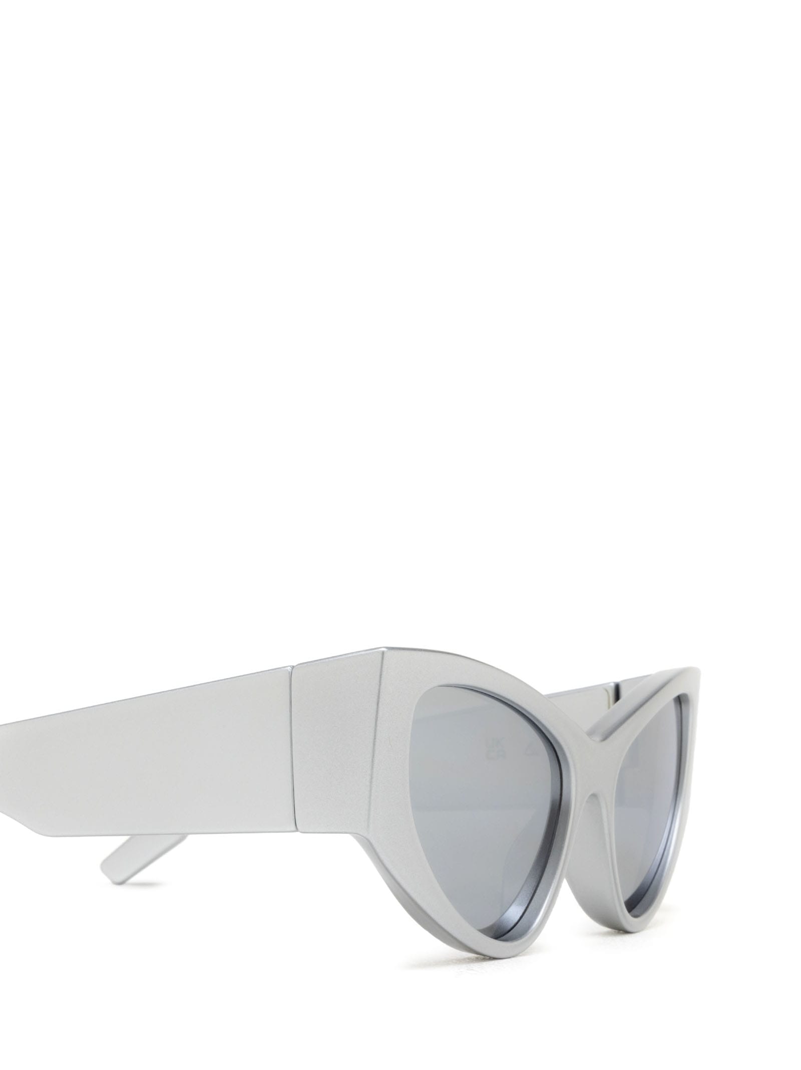Shop Balenciaga Bb0300s Silver Sunglasses