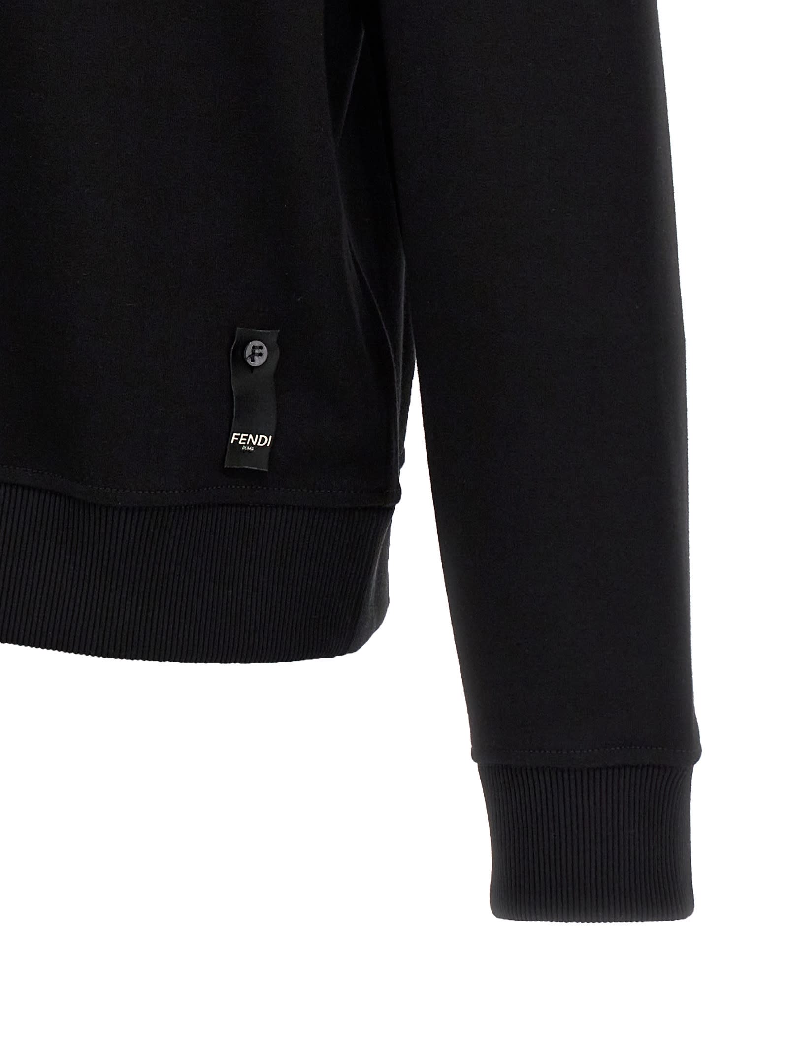 Shop Fendi Ff Eclissi Sweatshirt In Black