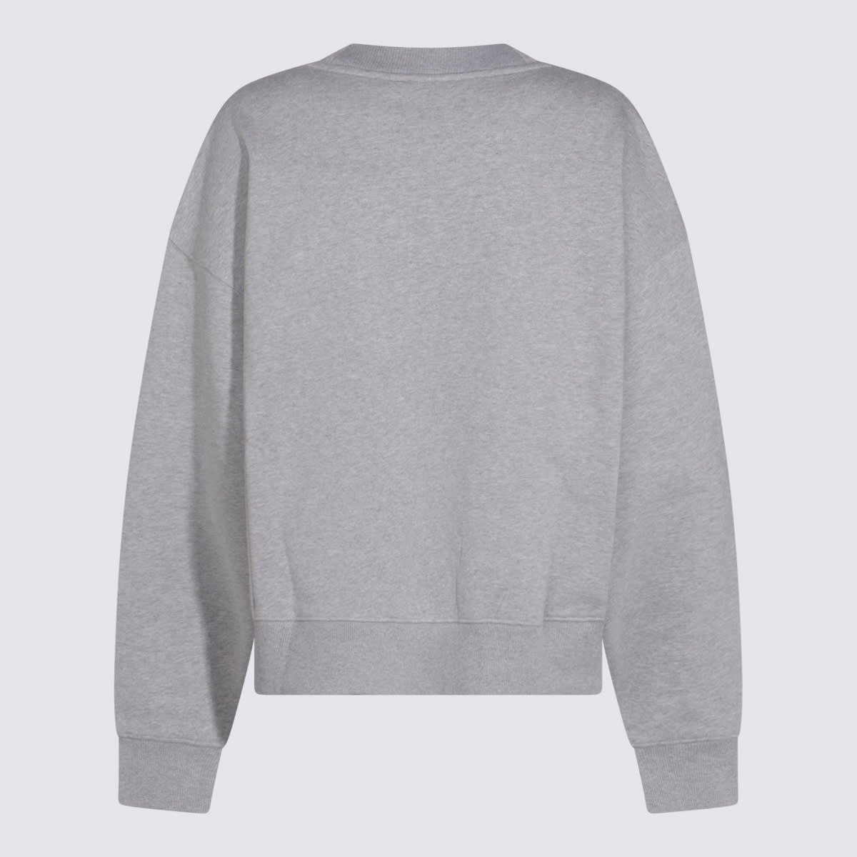 Attico Grey Crewneck Logo Pullover In Grey