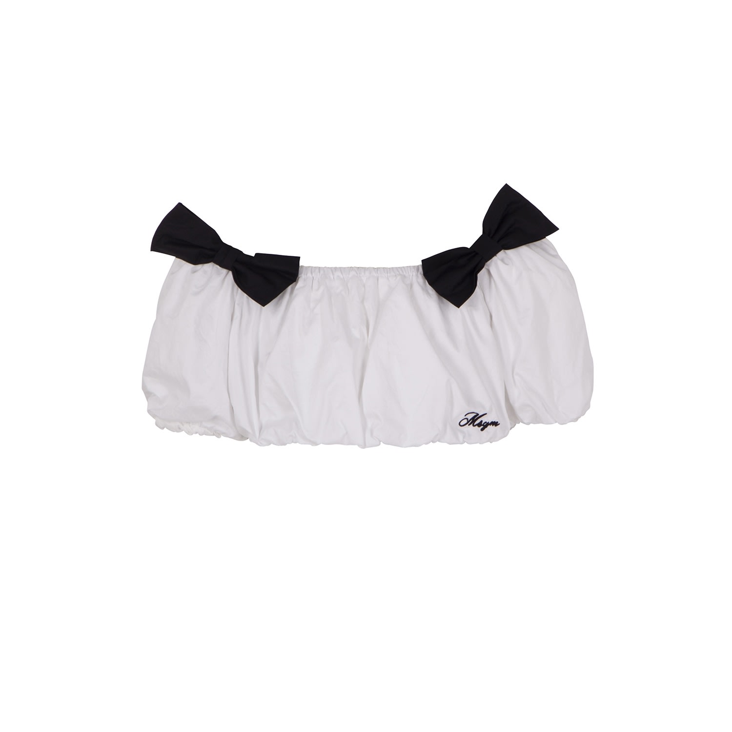 Msgm Kids' Top Con Fiocchi In White