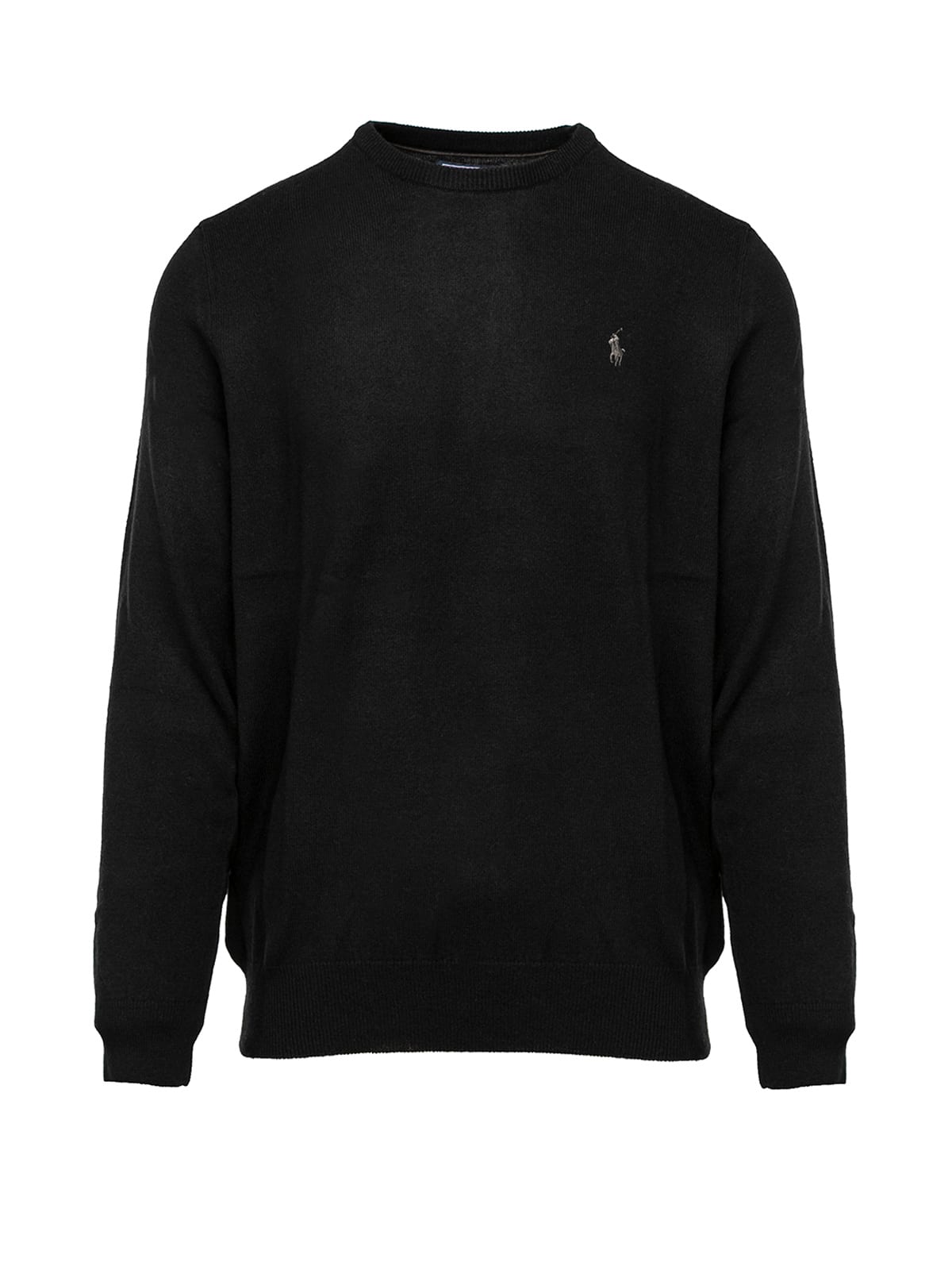 Polo Ralph Lauren Wool Pullover With Pony Embroidery In Nero