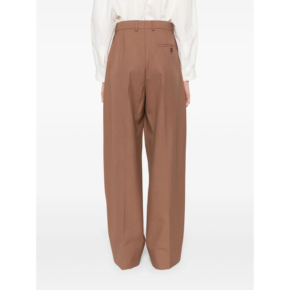 Stella Mccartney Canvas Tailoring Flared Trouser In Brown