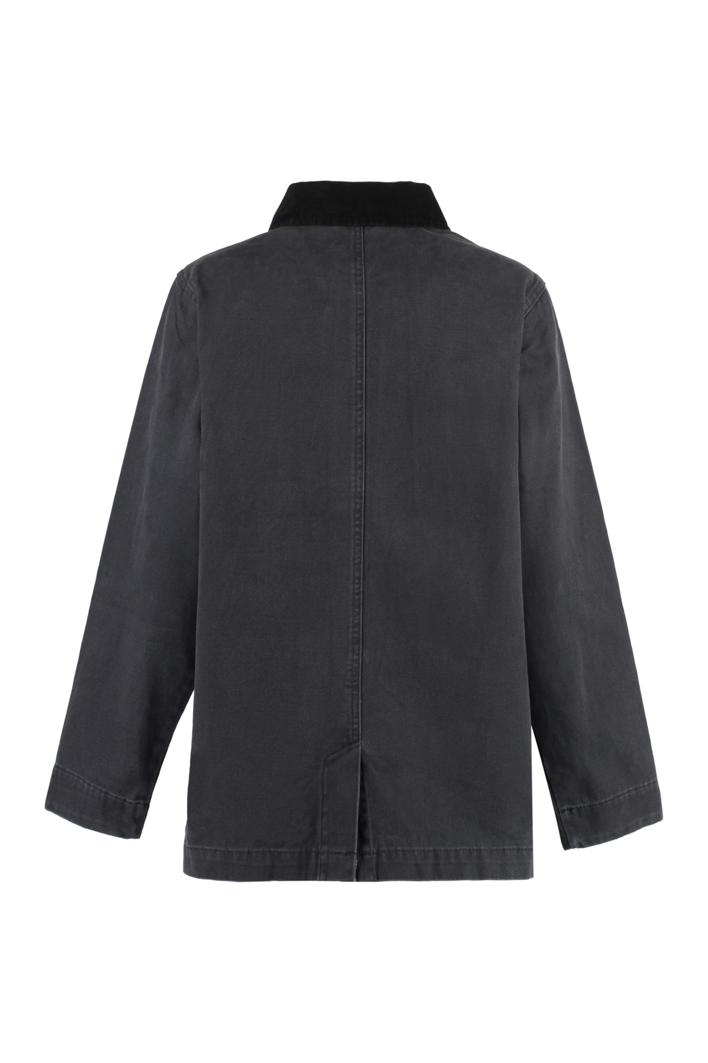 Shop Dickies Button-front Cotton Jacket In Black