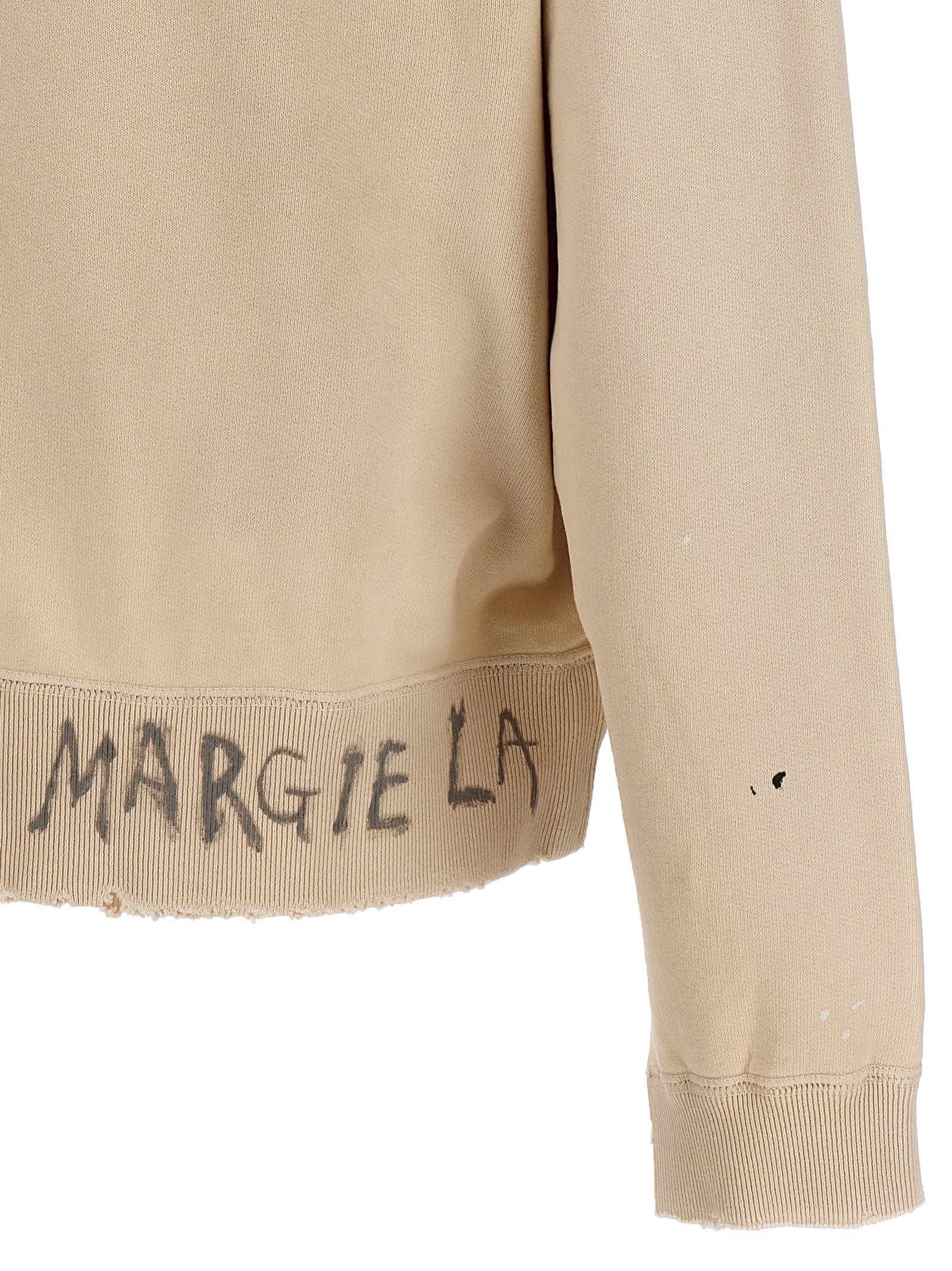 Shop Maison Margiela Logo Sweatshirt In White