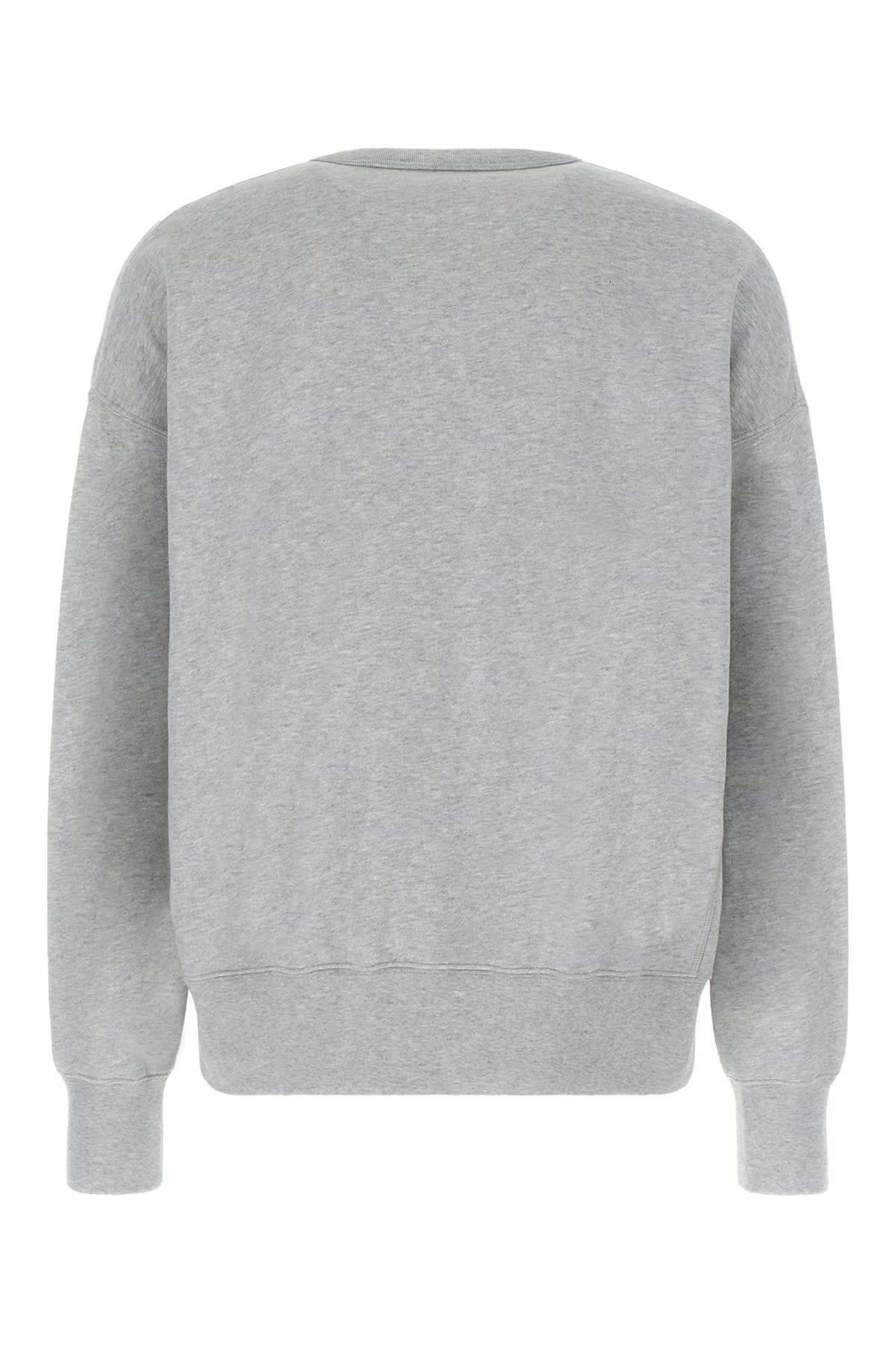 ALEXANDER MCQUEEN MELANGE GREY COTTON OVERSIZE SWEATSHIRT