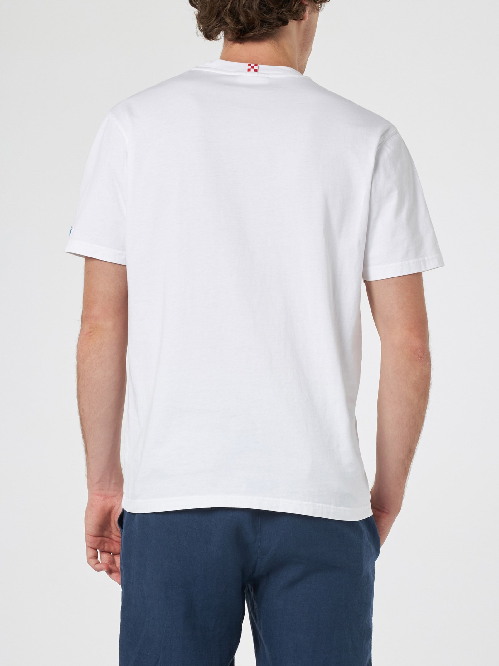 Mc2 Saint Barth Bottle-print Cotton T-shirt In White