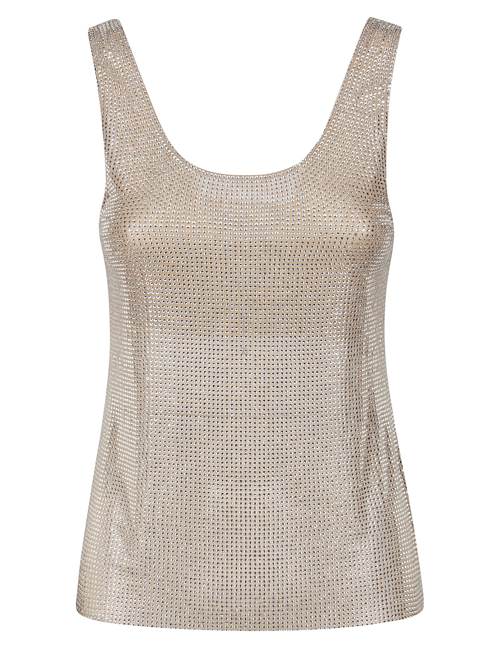 Giuseppe Di Morabito Embellished Tank Top In Silver
