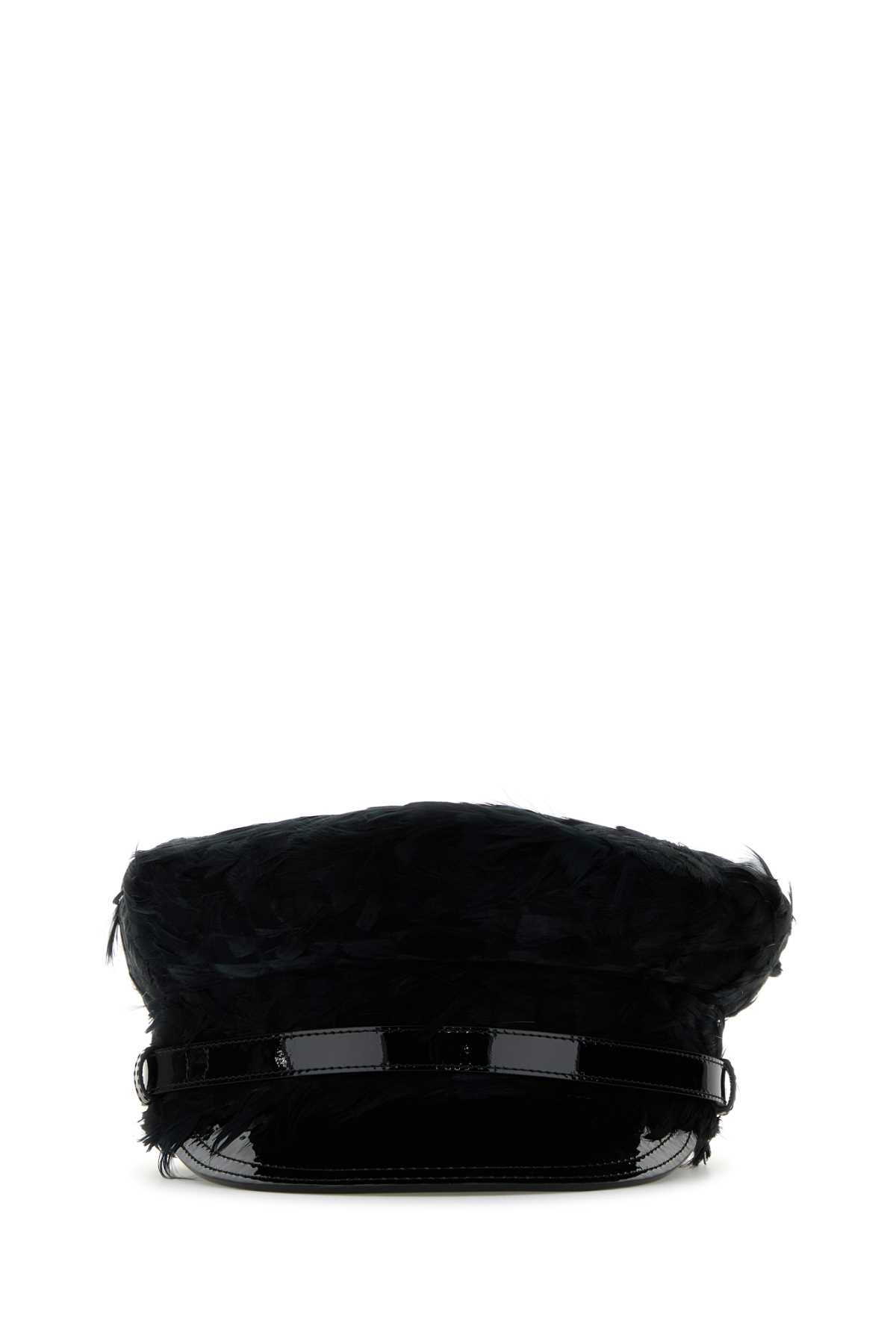 Shop Prada Embellished Fabric Hat In Nero