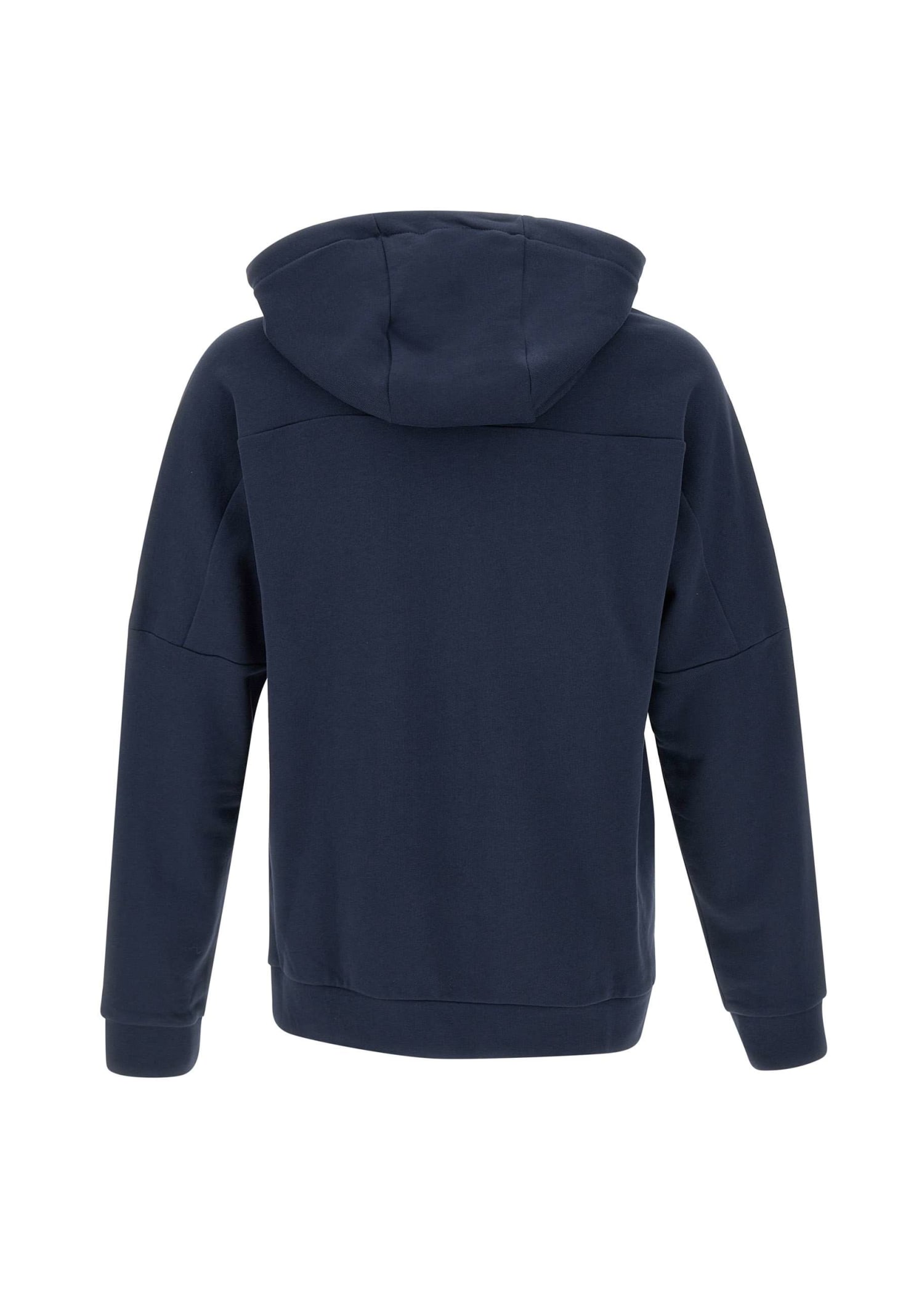 Shop Ea7 Organic Cotton Sweatshirt In Blue