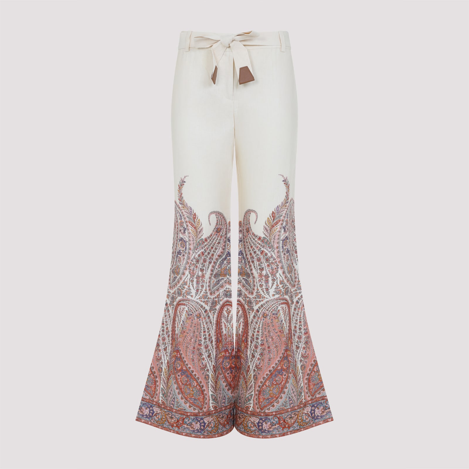 Zimmermann Rhiannon Paisley-print Trousers In Brown