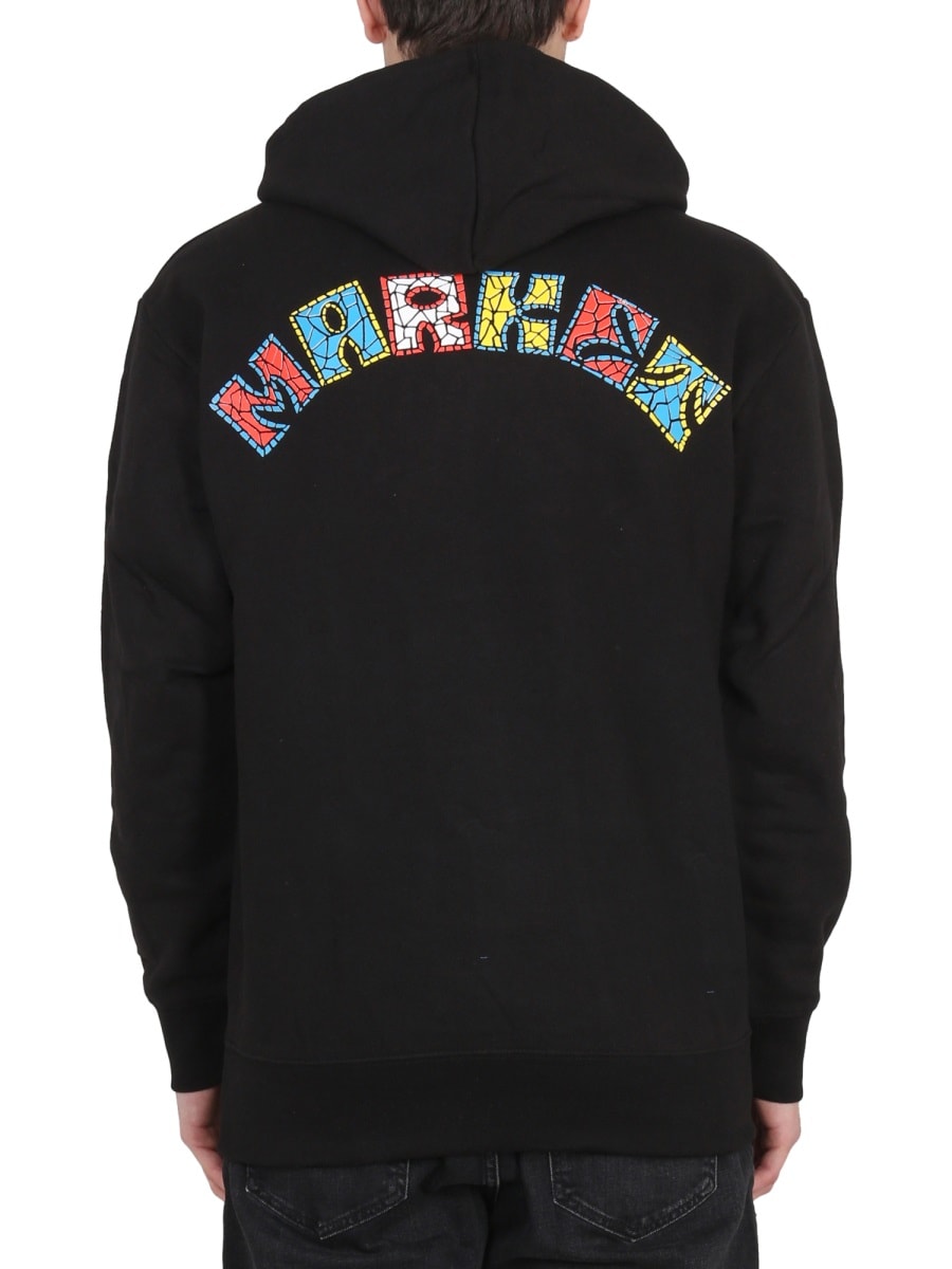 Market Hand Drawn Varsity Sweatshirt Unisex In Black