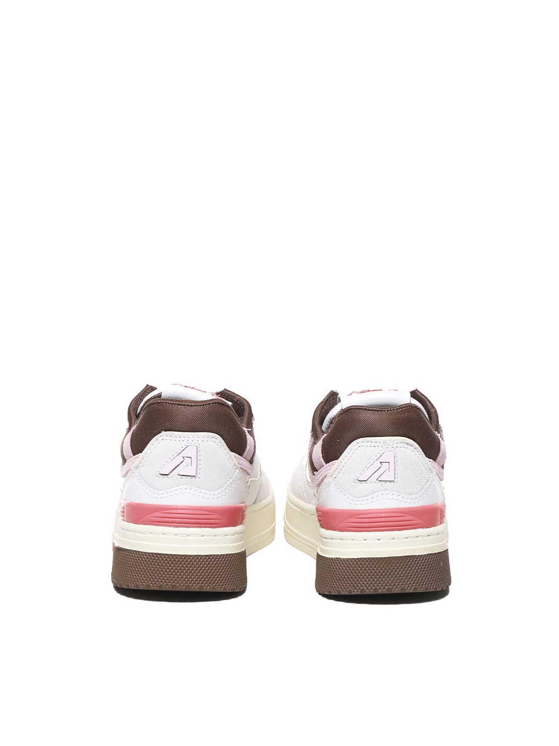 Shop Autry Sneakers Clc In Cowskin In Ewhite, Black, Pink