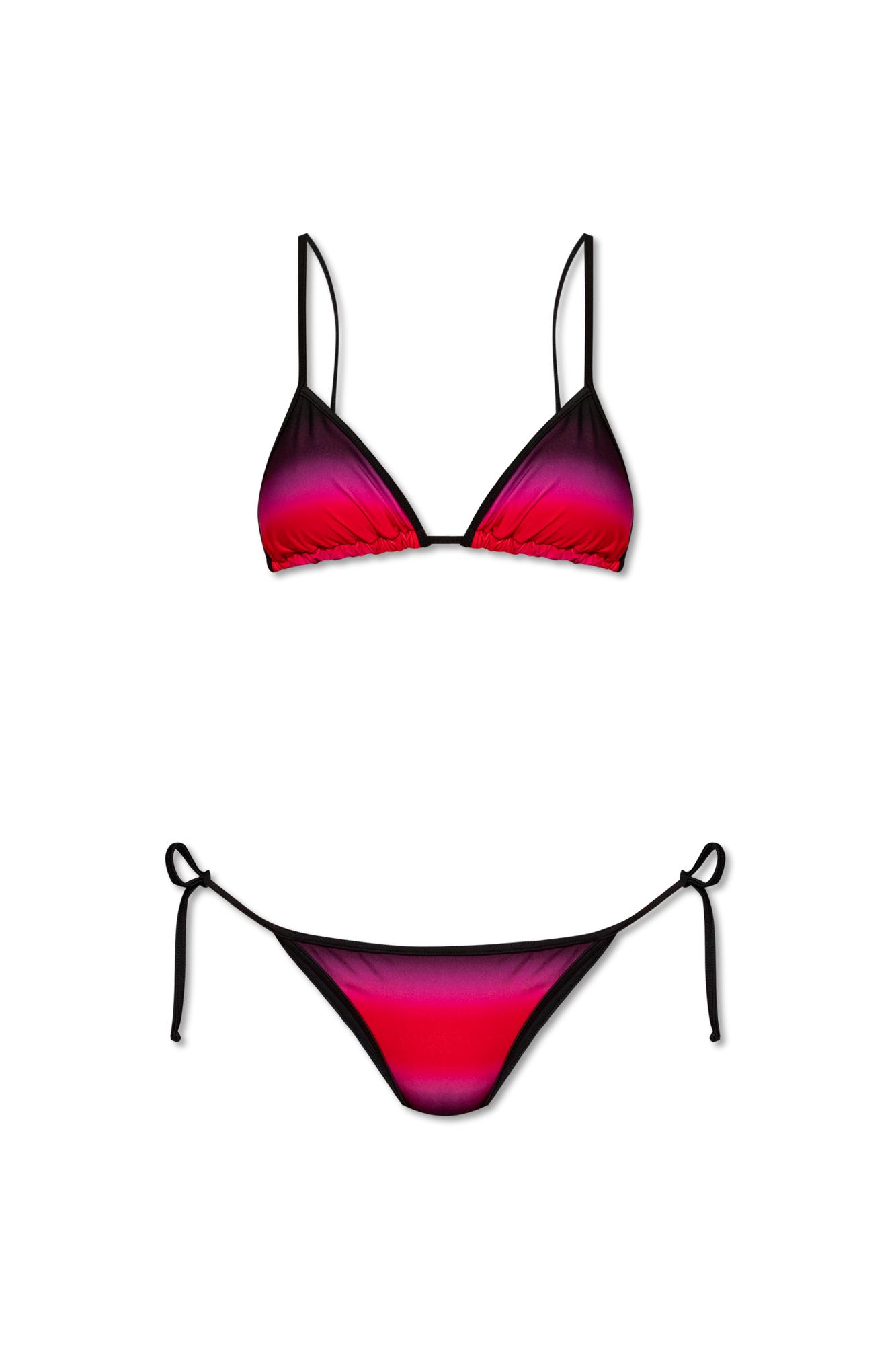 Shop Attico The  Join Us At The Beach Collection Two-piece Swimsuit In Fuchsia