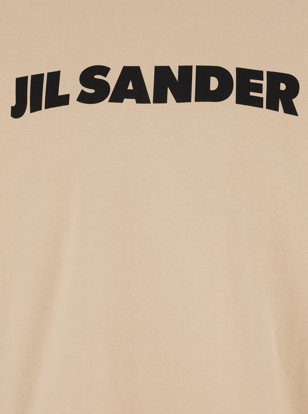 Jil Sander Long Sleeves Cotton T-shirt In Darksand