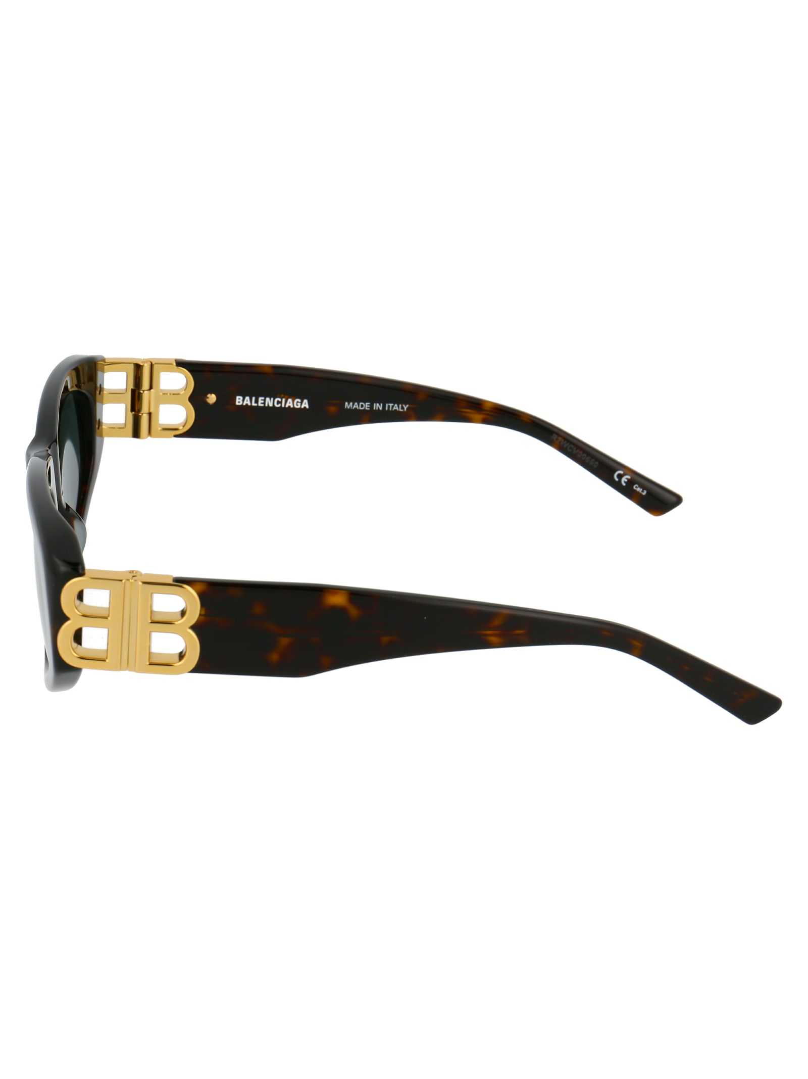 Shop Balenciaga Bb0095s Sunglasses In 002 Havana Gold Green