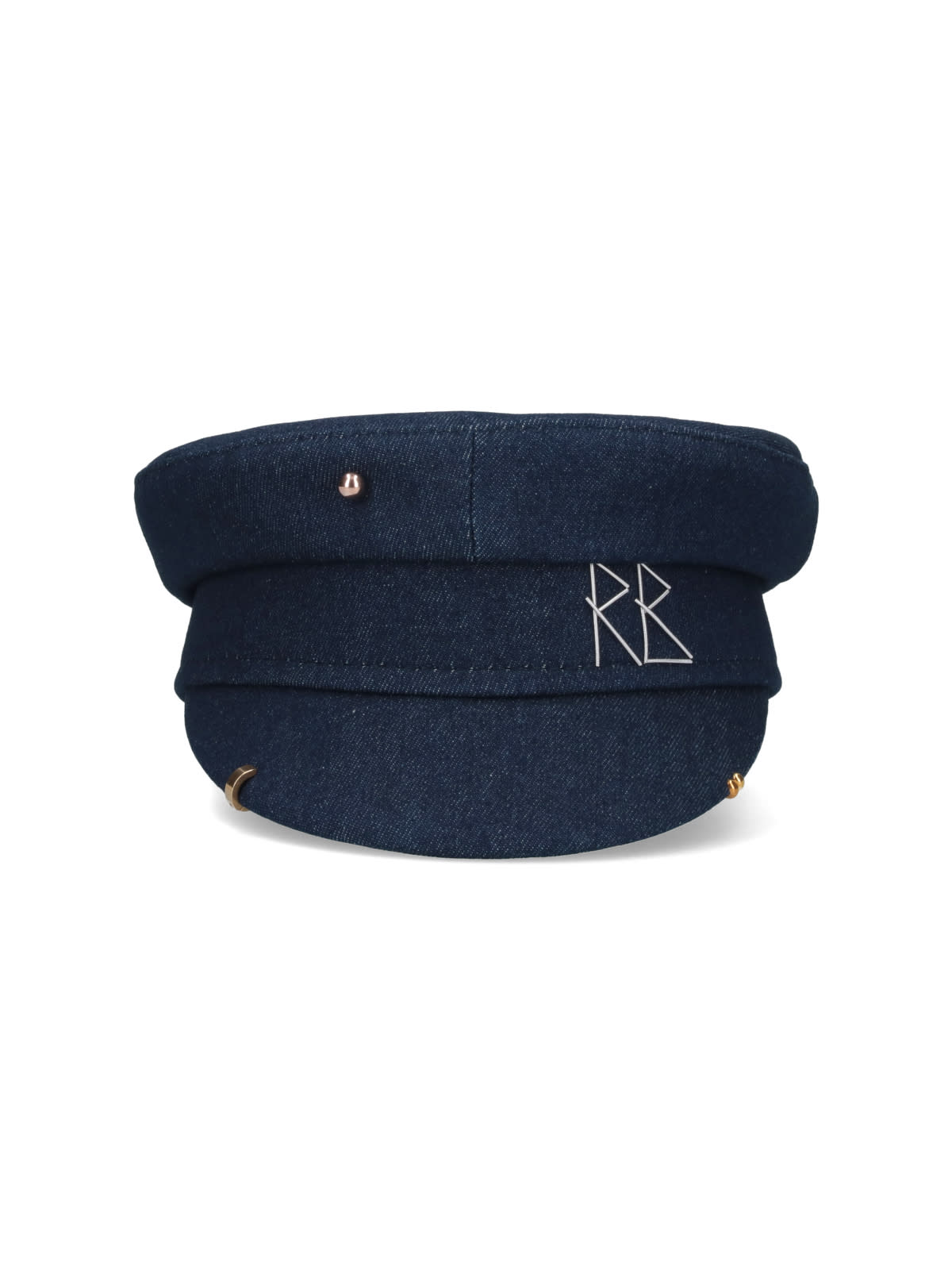 Shop Ruslan Baginskiy Baker Boy Denim Hat In Blue