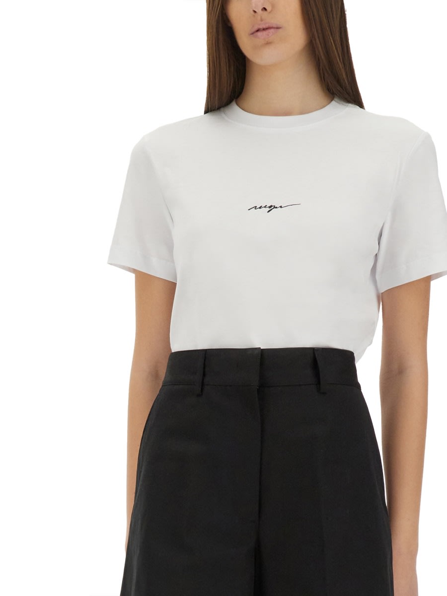 Msgm T-shirt With Logo In White