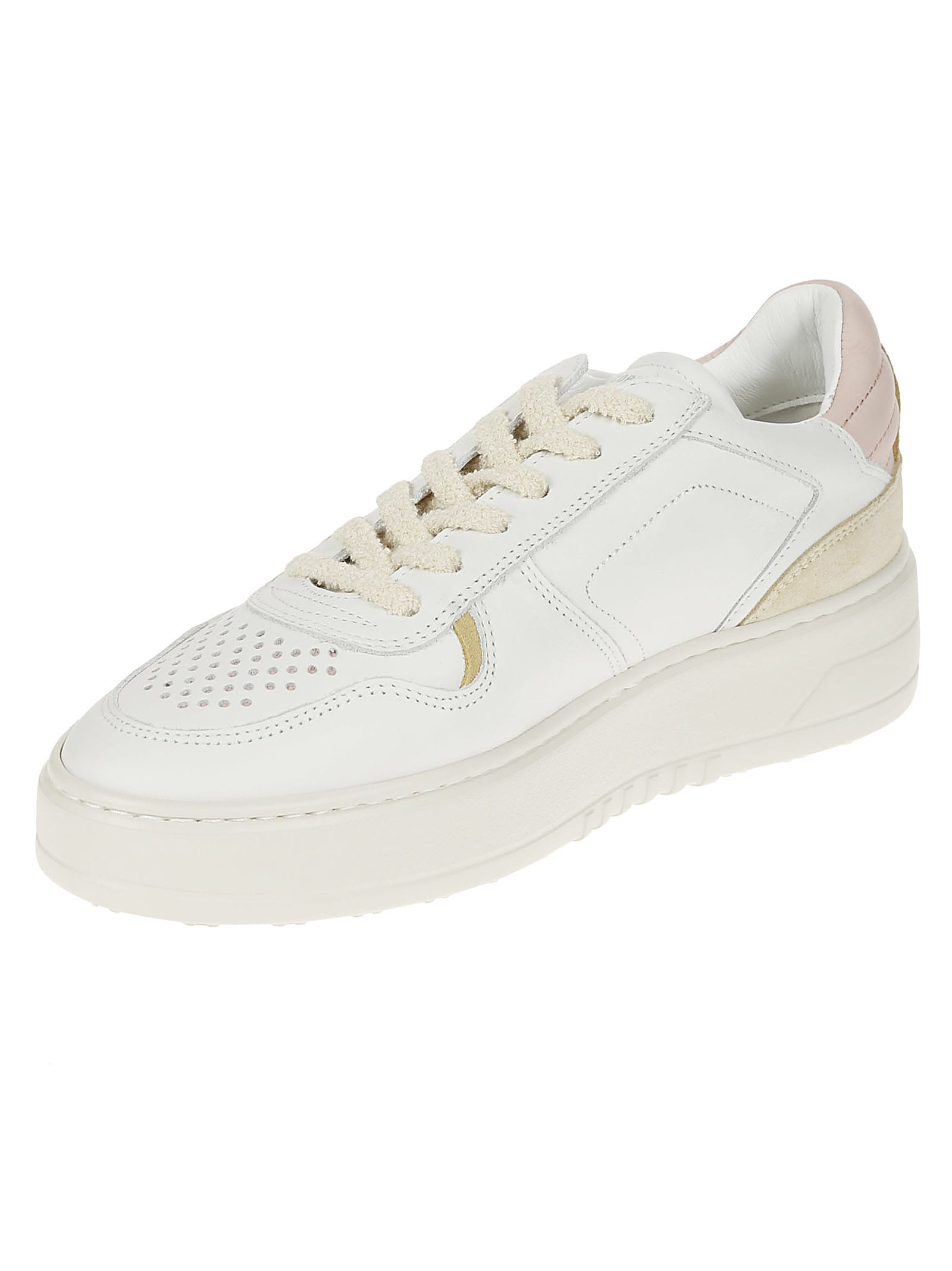 Shop Copenhagen Leather Mix Sneaker In White Rose