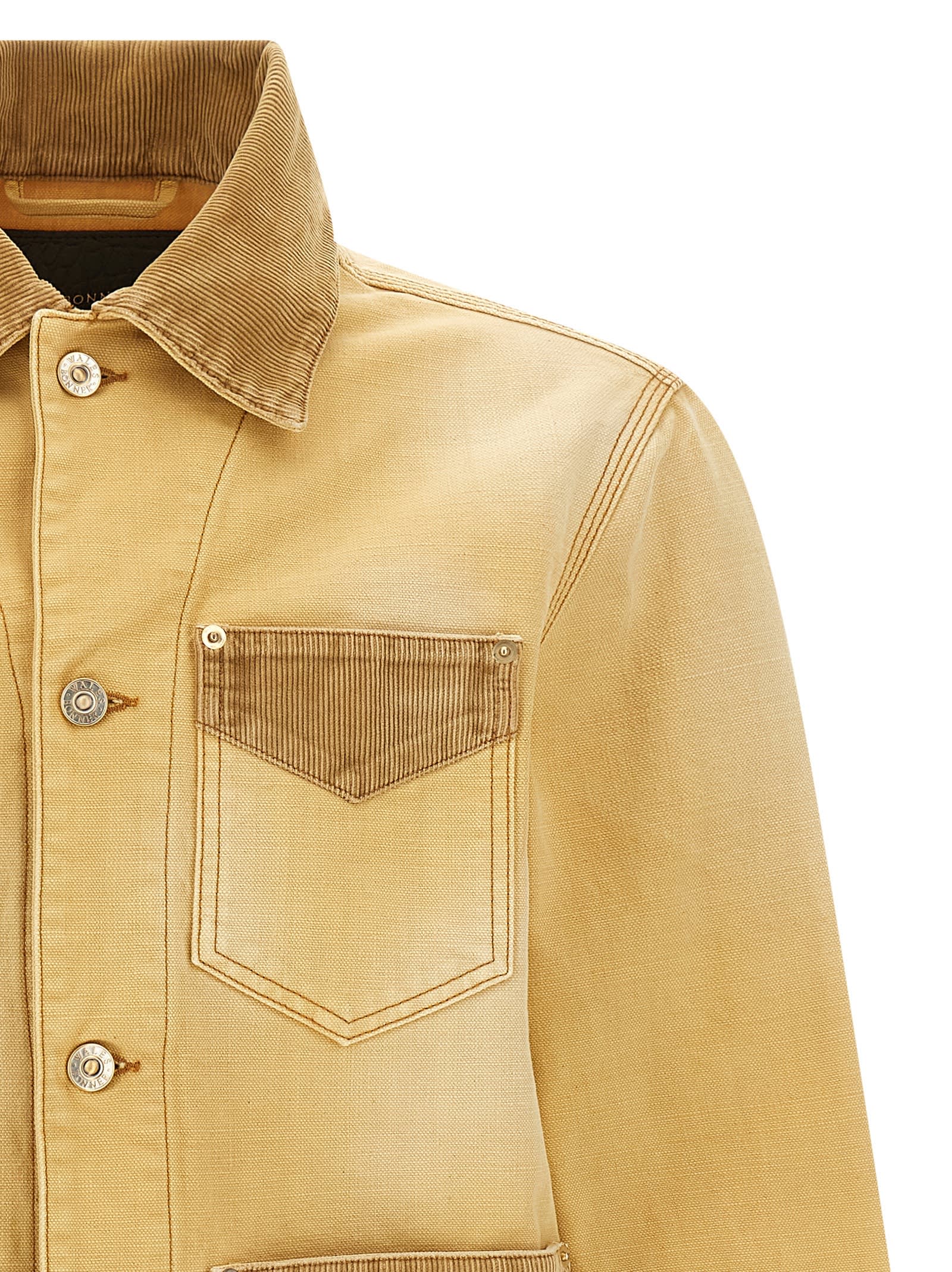 Wales Bonner Sierra Corduroy-panel Canvas Jacket In Multi