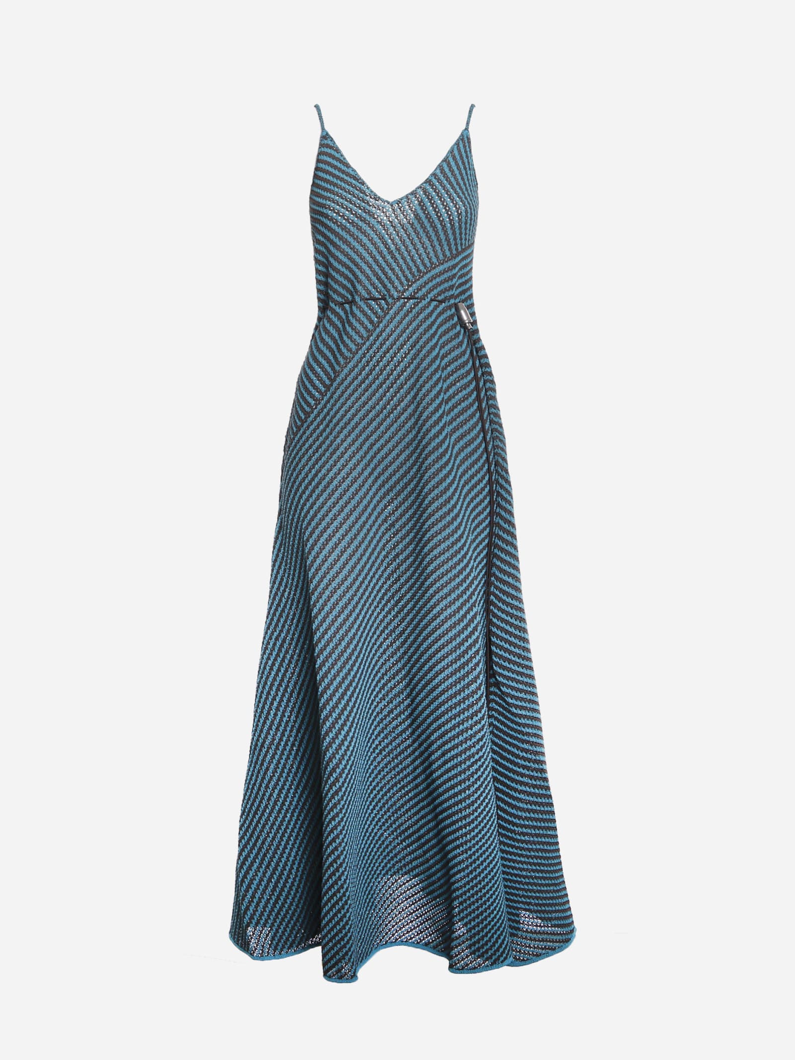 Bottega Veneta Cotton Knit Dress With Striped Pattern | Coshio Online Shop