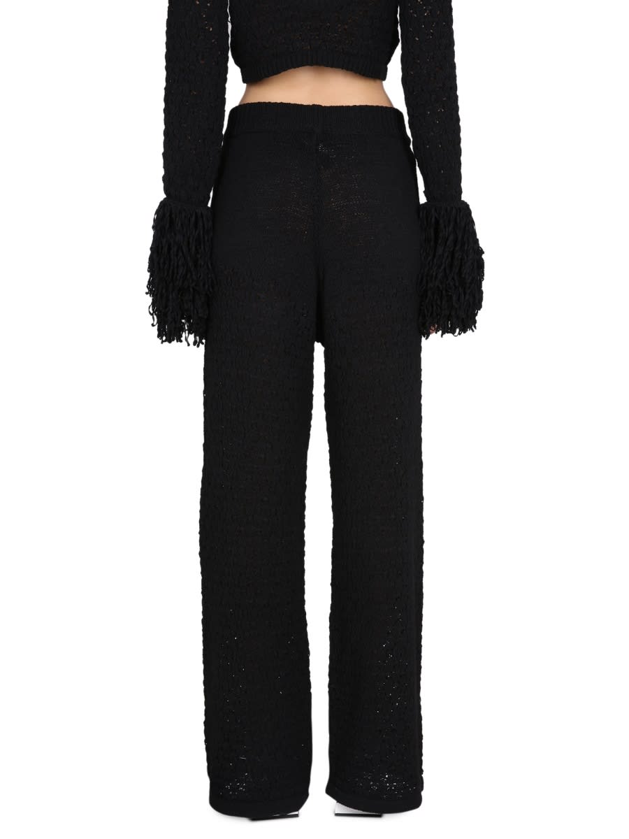 Rotate Birger Christensen Rotate Relaxed Fit Knit Pants In Black