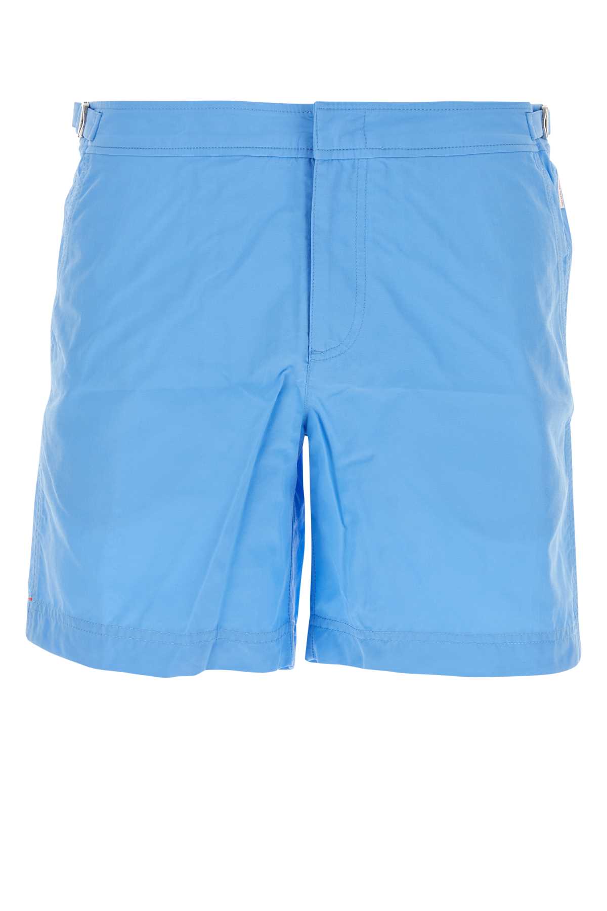 Shop Orlebar Brown Light-blue Polyester Bulldog Swimming Shorts In Rivieraii