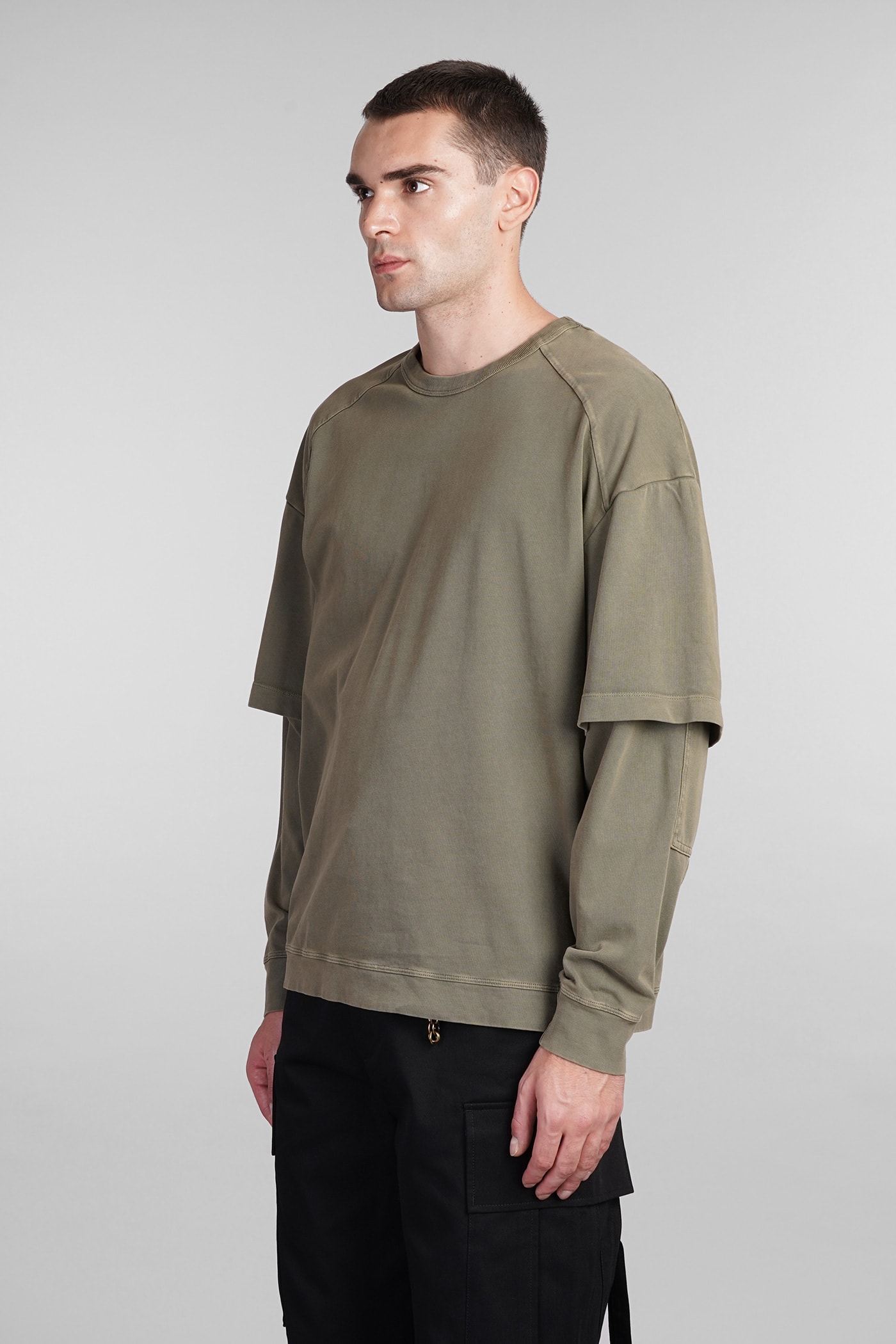 Shop Darkpark Theo T-shirt In Green Cotton