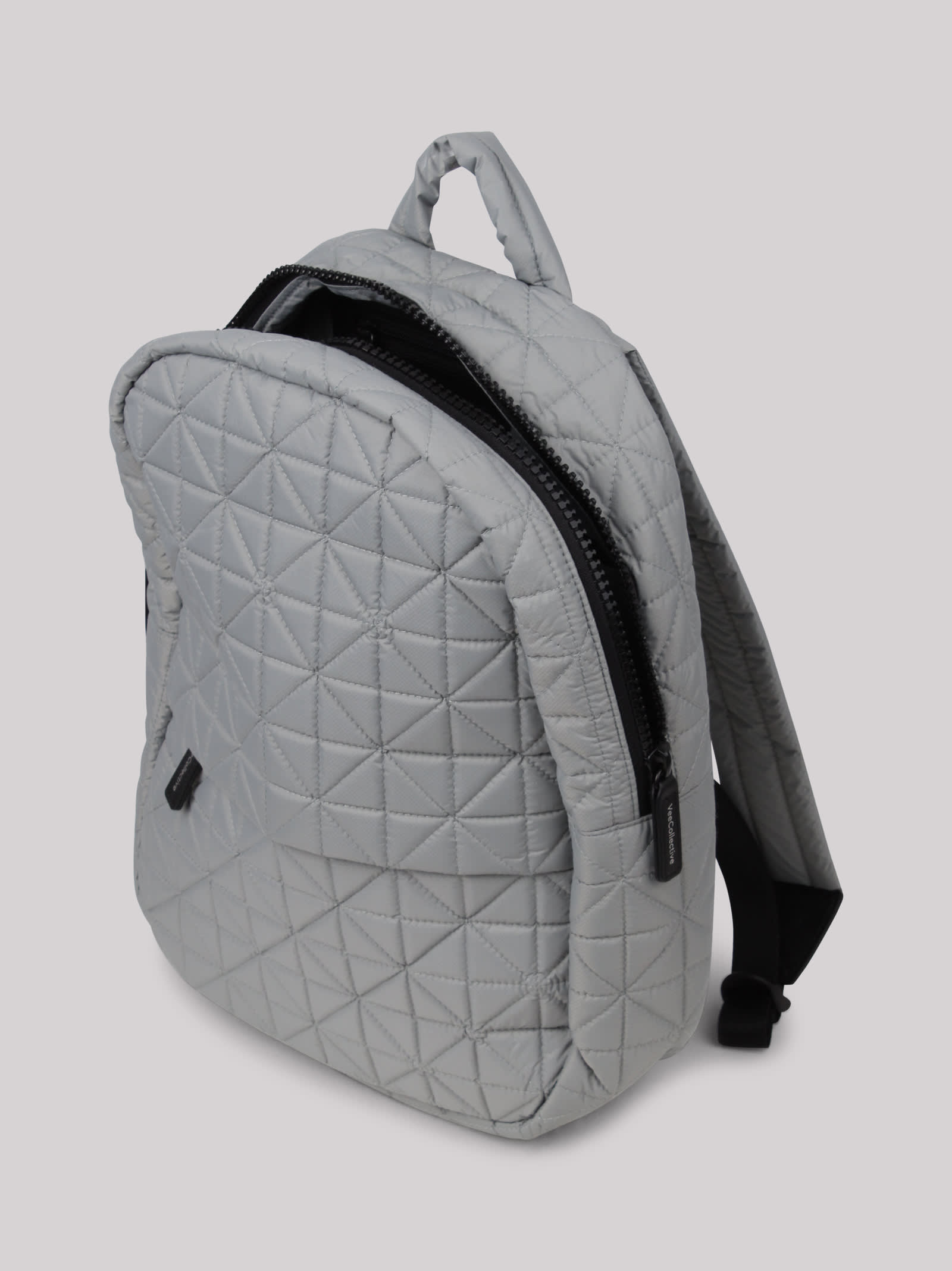 Shop Veecollective Vee Collective Quilted Leather-trim Backpack