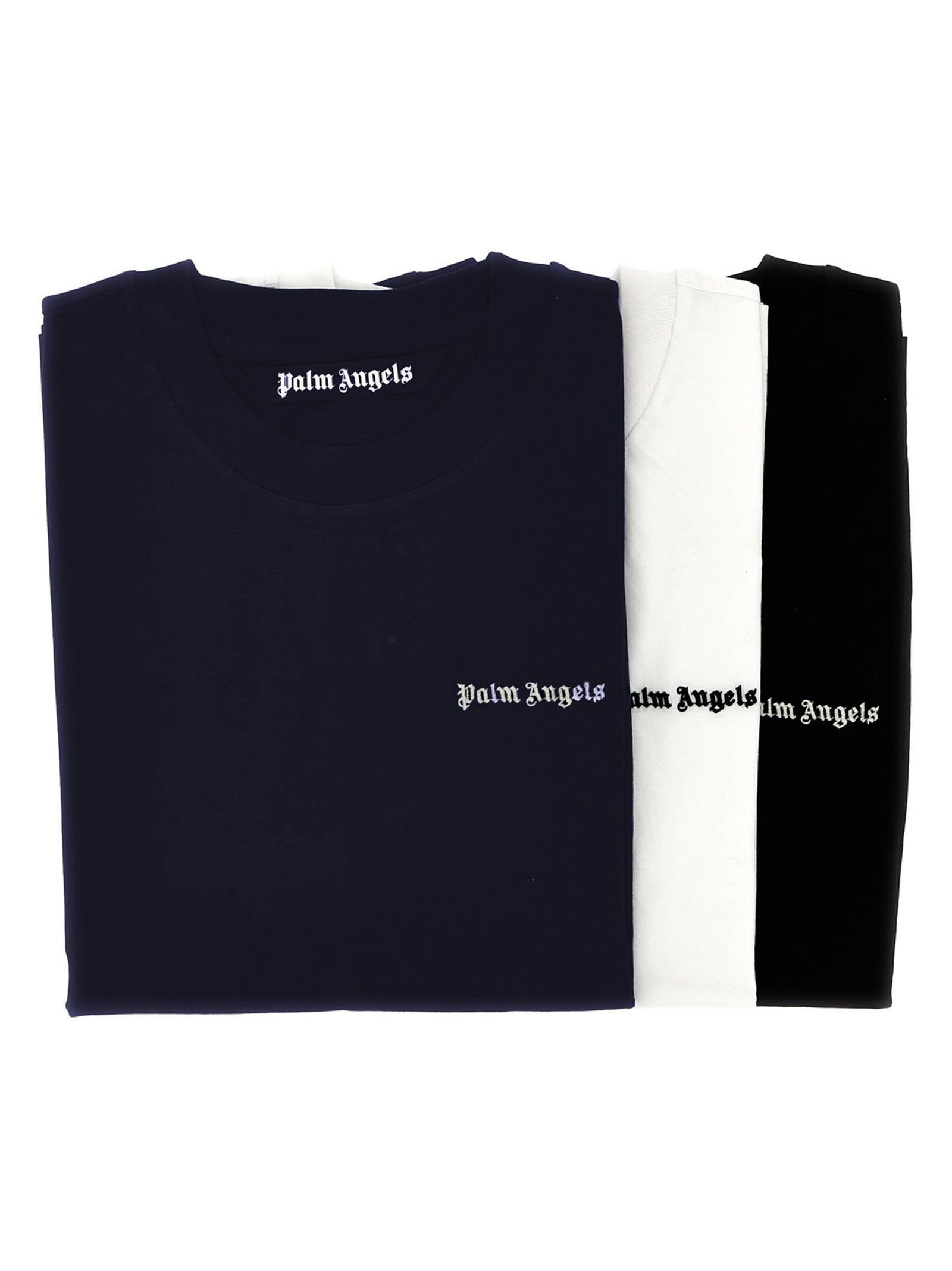 Shop Palm Angels 3-pack Classic Logo T-shirt In Multicolor