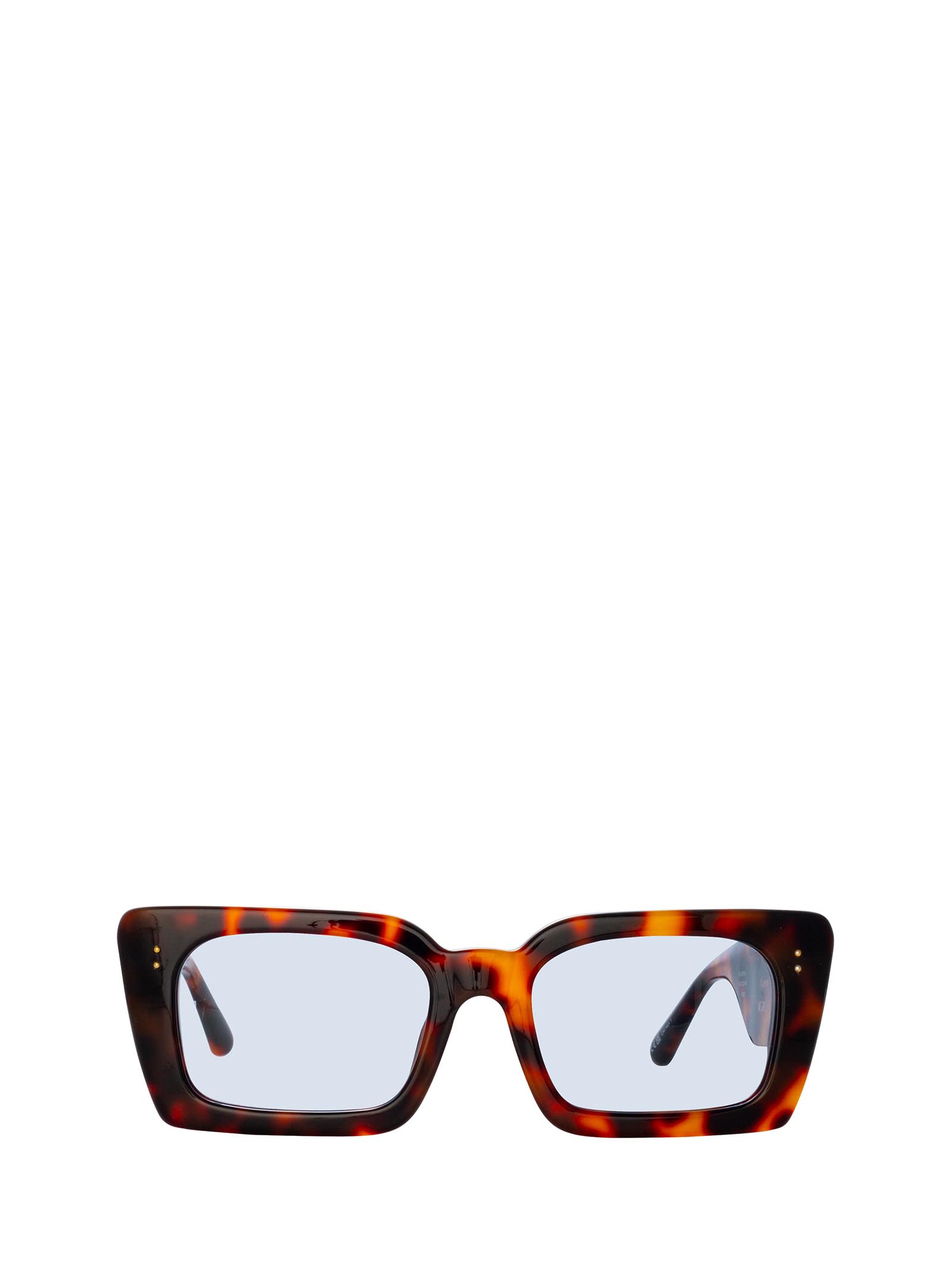 Linda Farrow Lfl1297 T - Shell / Yellow Gold Sunglasses In T - Shell / Yellow Gold