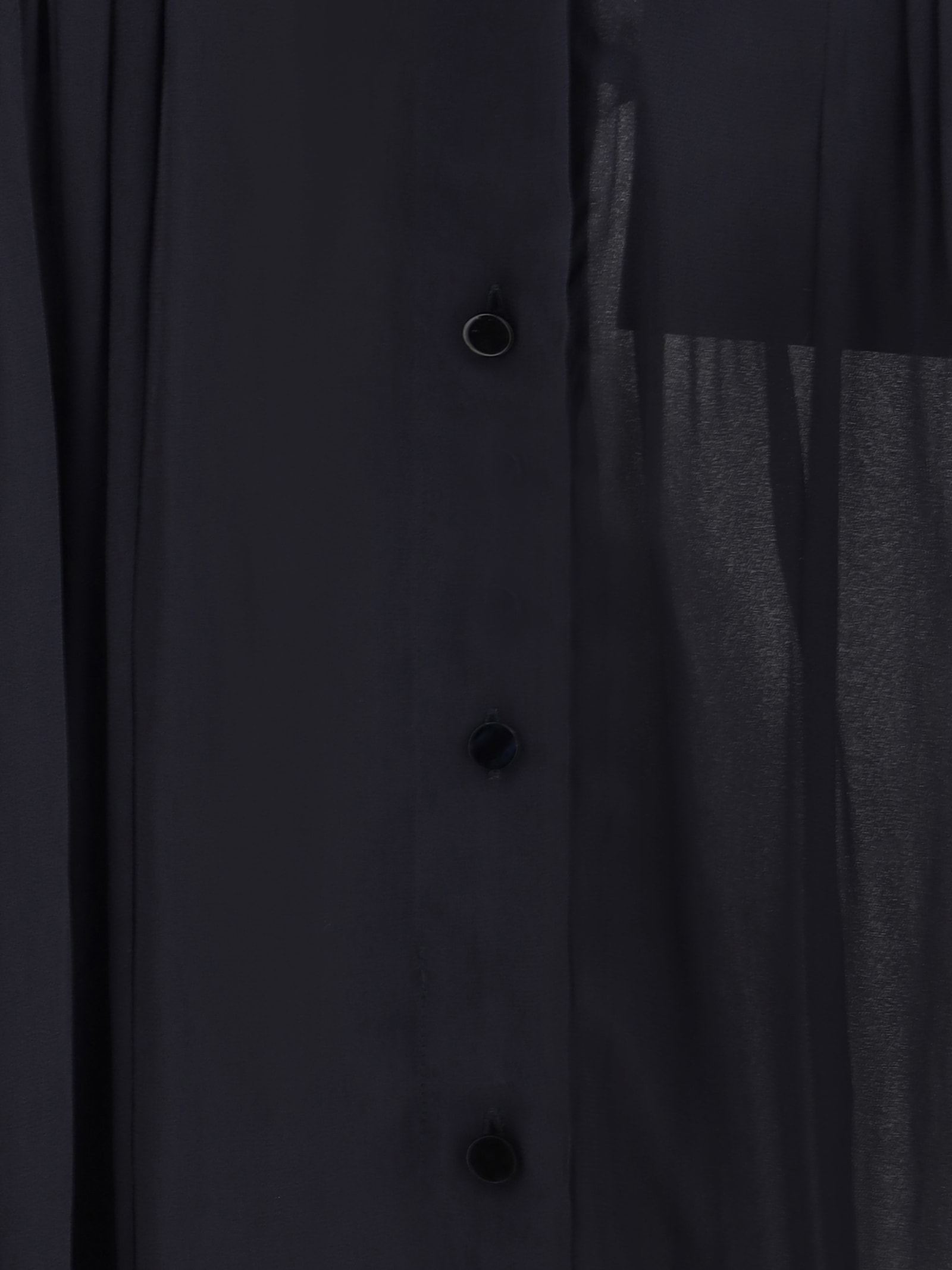 Isabel Marant Étoile Noeline Blouse Viscose Crepe Sheer Pleated In Black