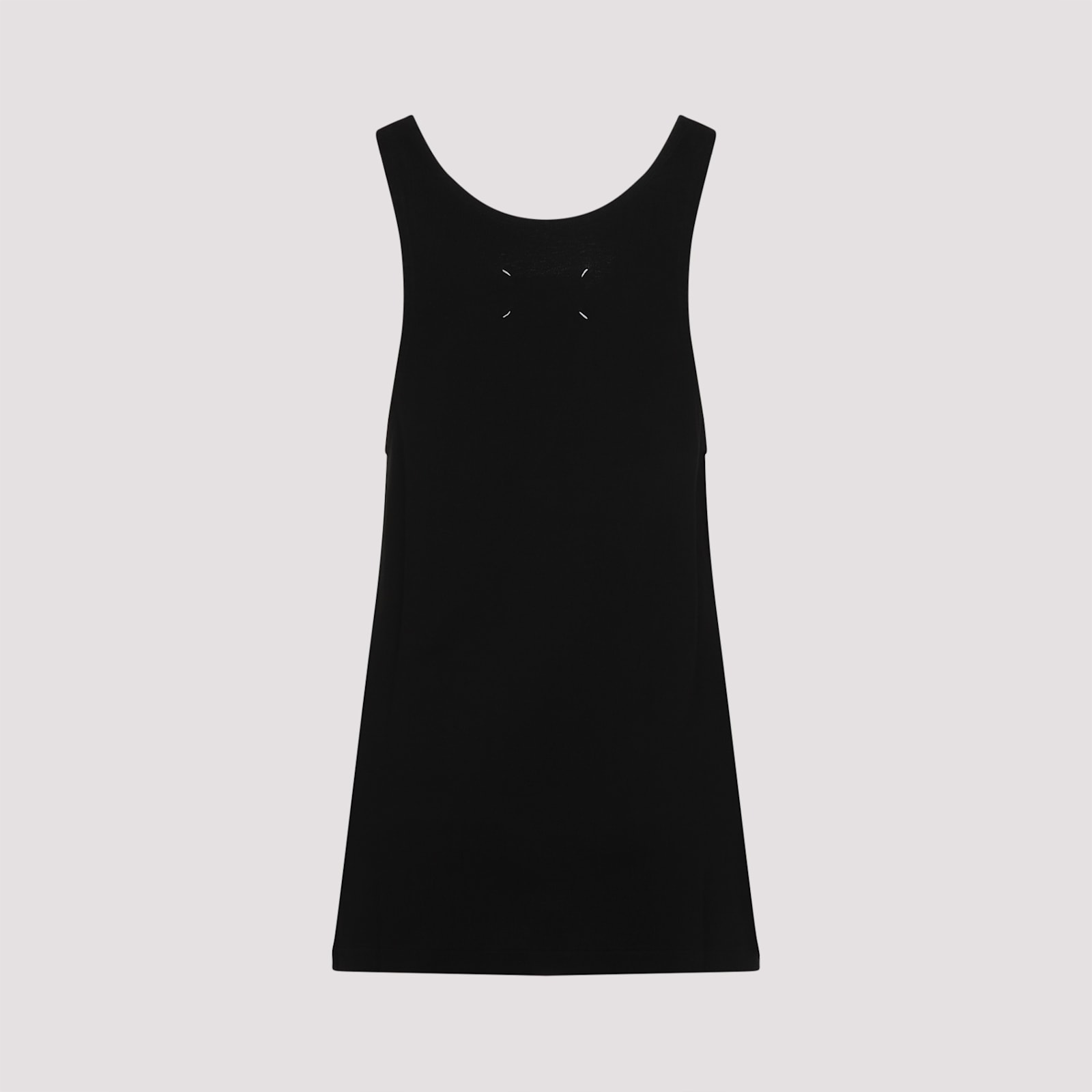 Maison Margiela Viscose Top Stitchings Signature In Black