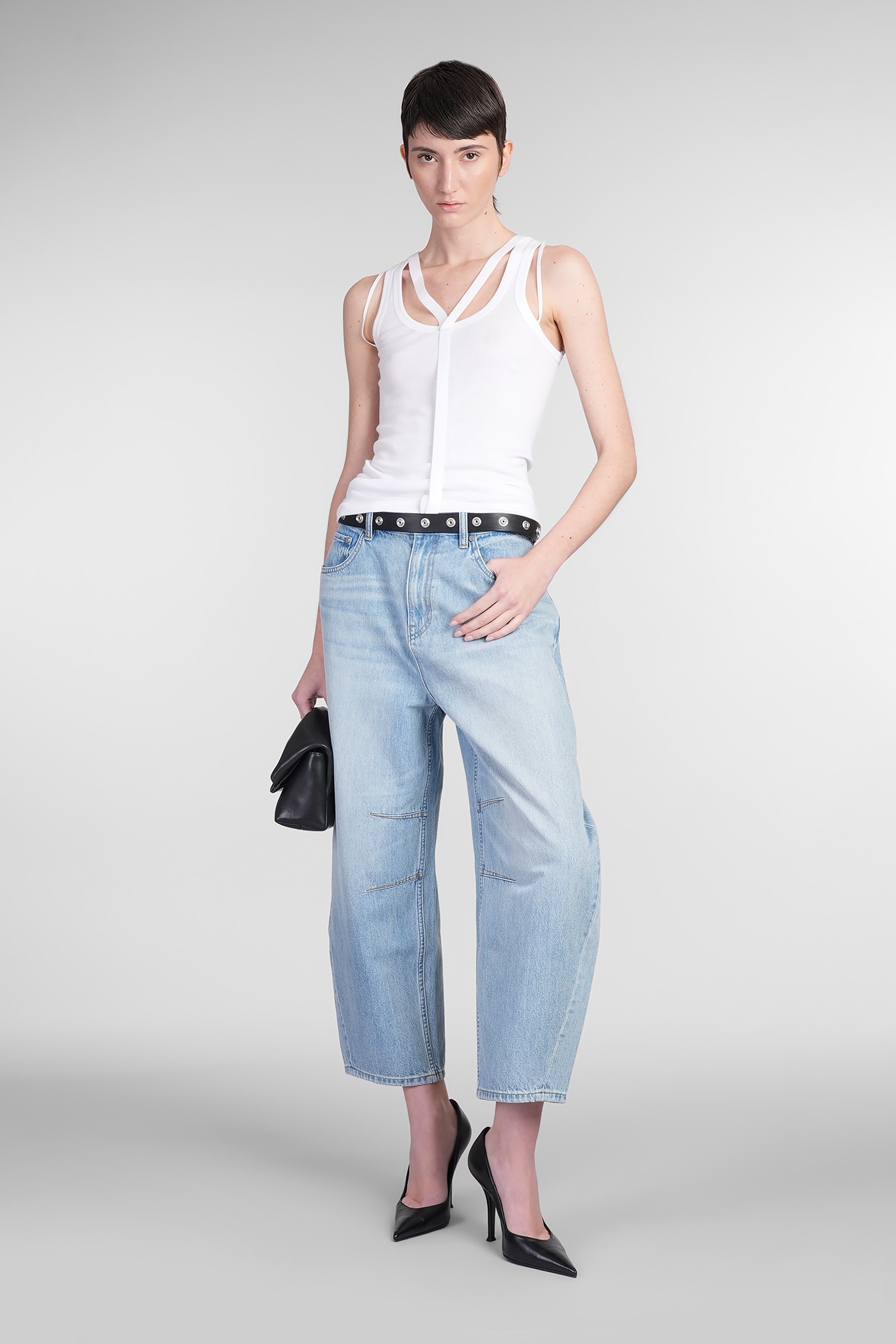 Helmut Lang Strap Racer Tank In White