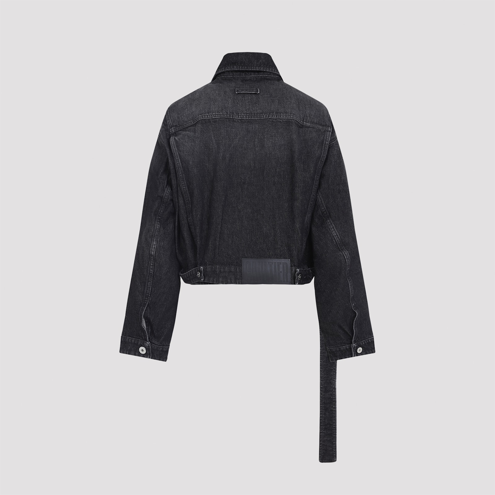 Jean Paul Gaultier Relaxed Fit Denim Outerwear In Black