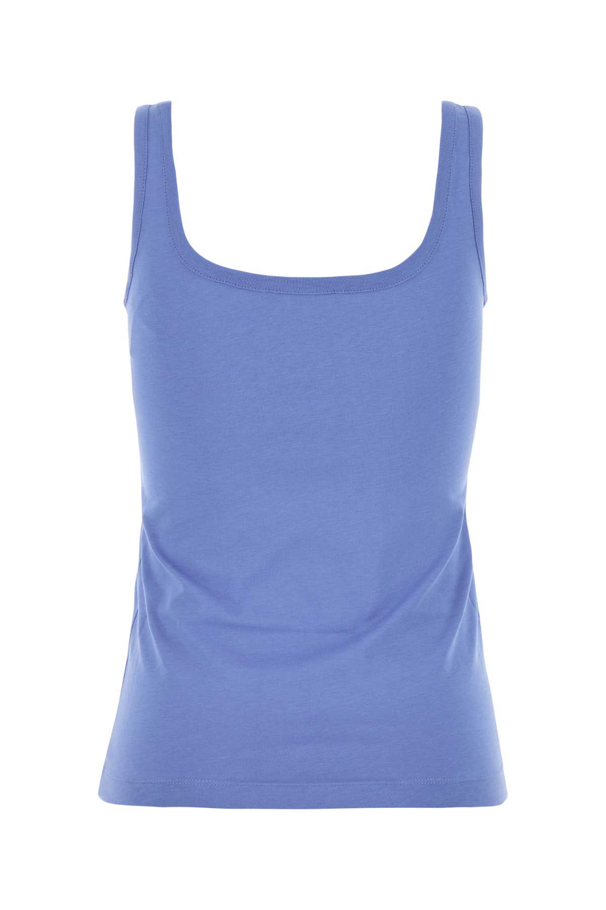 Shop Marni Cerulean Cotton Tank Top In Bluelilac