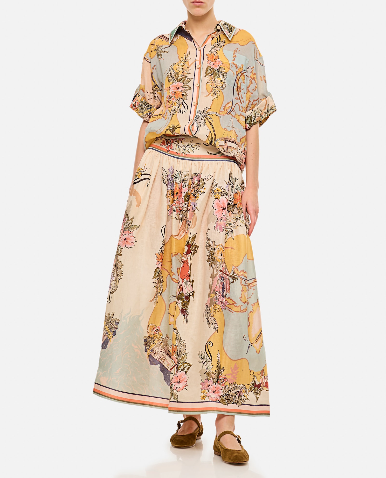 ZIMMERMANN TALLOW MIDI SKIRT