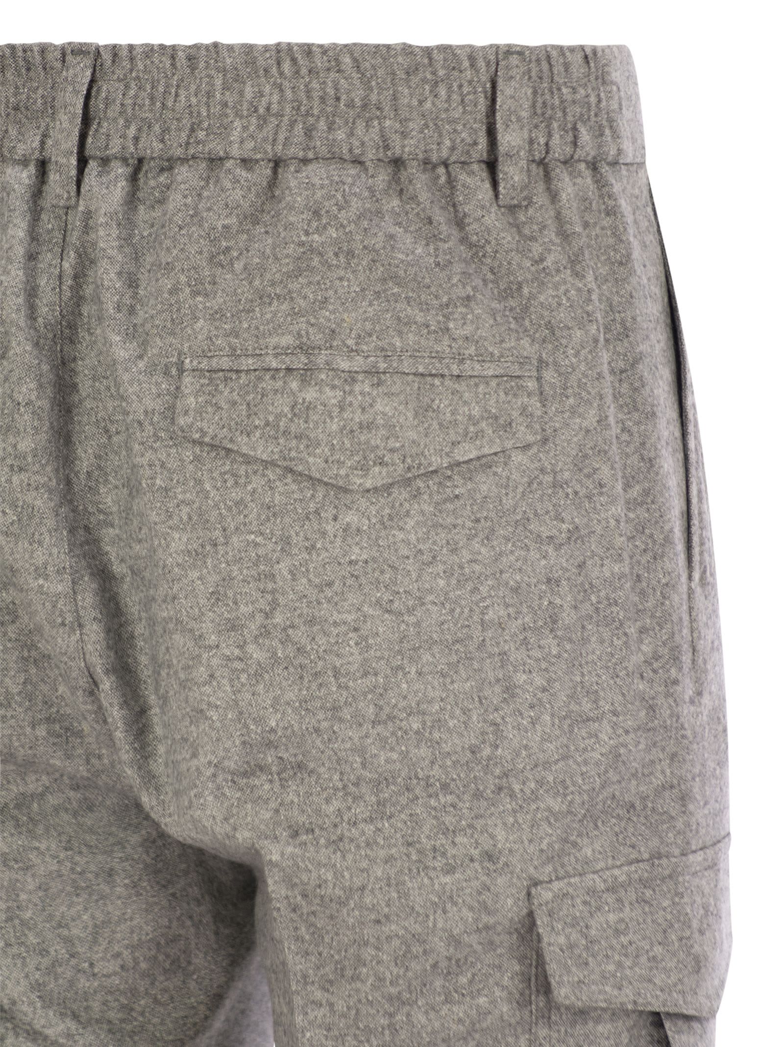 Shop Peserico Wool, Silk And Cashmere Jogger Trousers In Grey